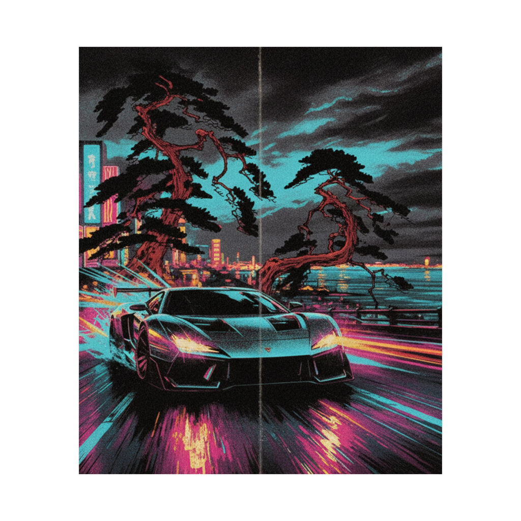 Fast Furious — Shinagawa Hakkei Zaka — Matte Poster