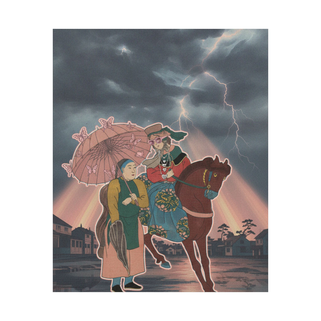Dramatic Storm — An English Woman With A Chinese Servant In The Foreign District, From The Series — Matte Poster