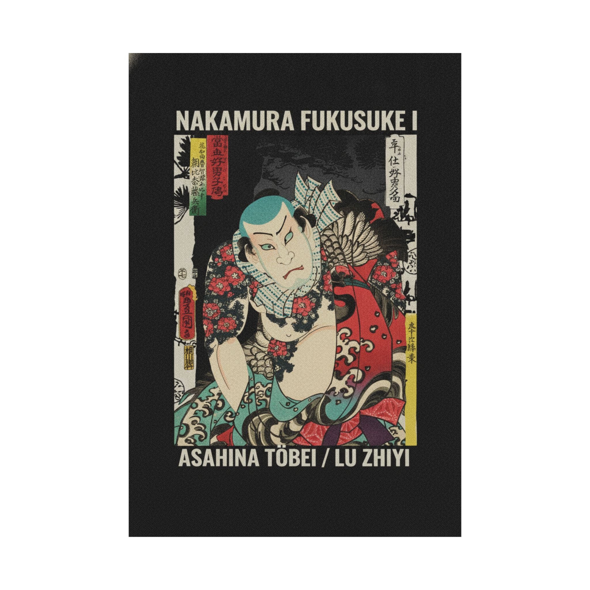 Streetwear Collage — The Actor Nakamura Fukusuke I As Asahina Tōbei, Likened To Lu Zhishen The Tattoo — Matte Poster