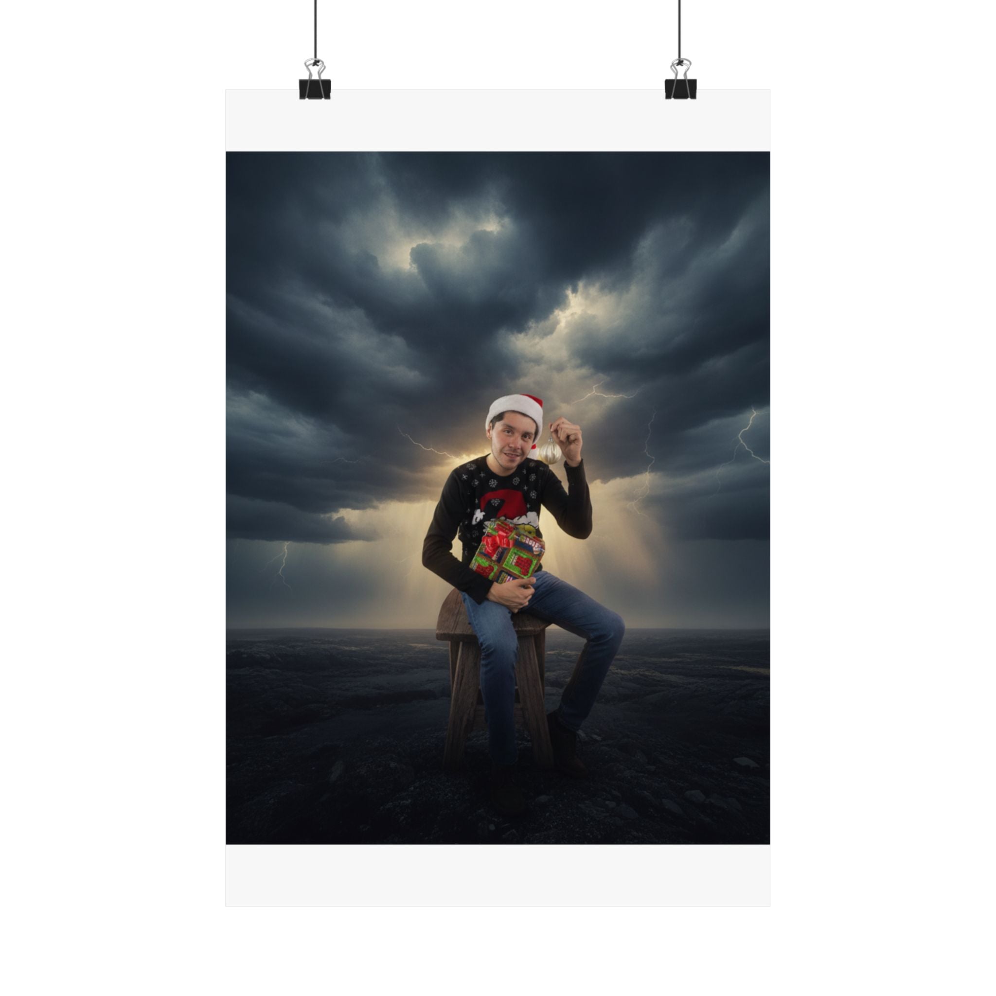 Dramatic Storm — Person — Matte Poster