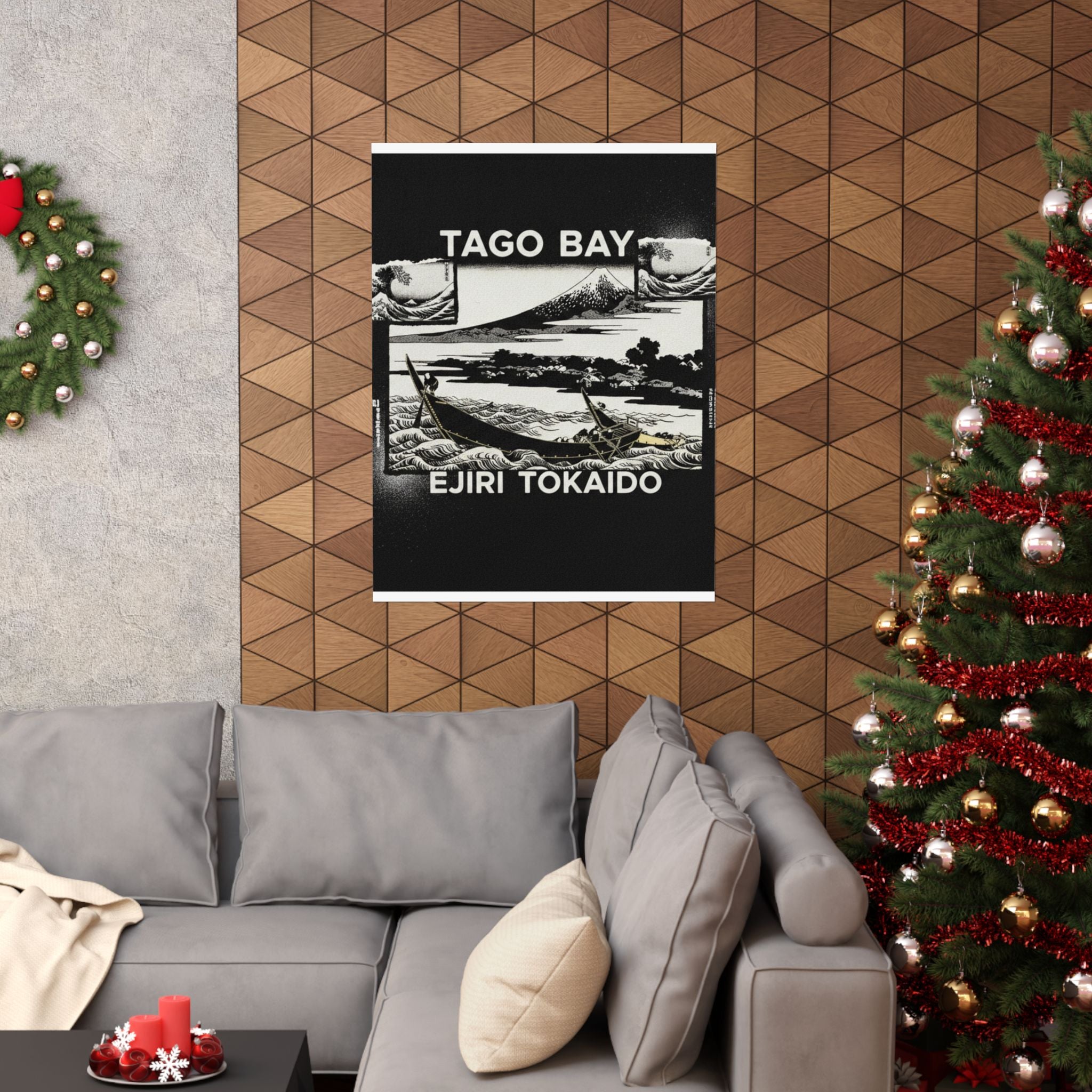 Streetwear Collage — Tago Bay Near Ejiri On The Tōkaidō (Tōkaidō Ejiri Tago No Ura Ryaku Zu), From Th — Matte Poster