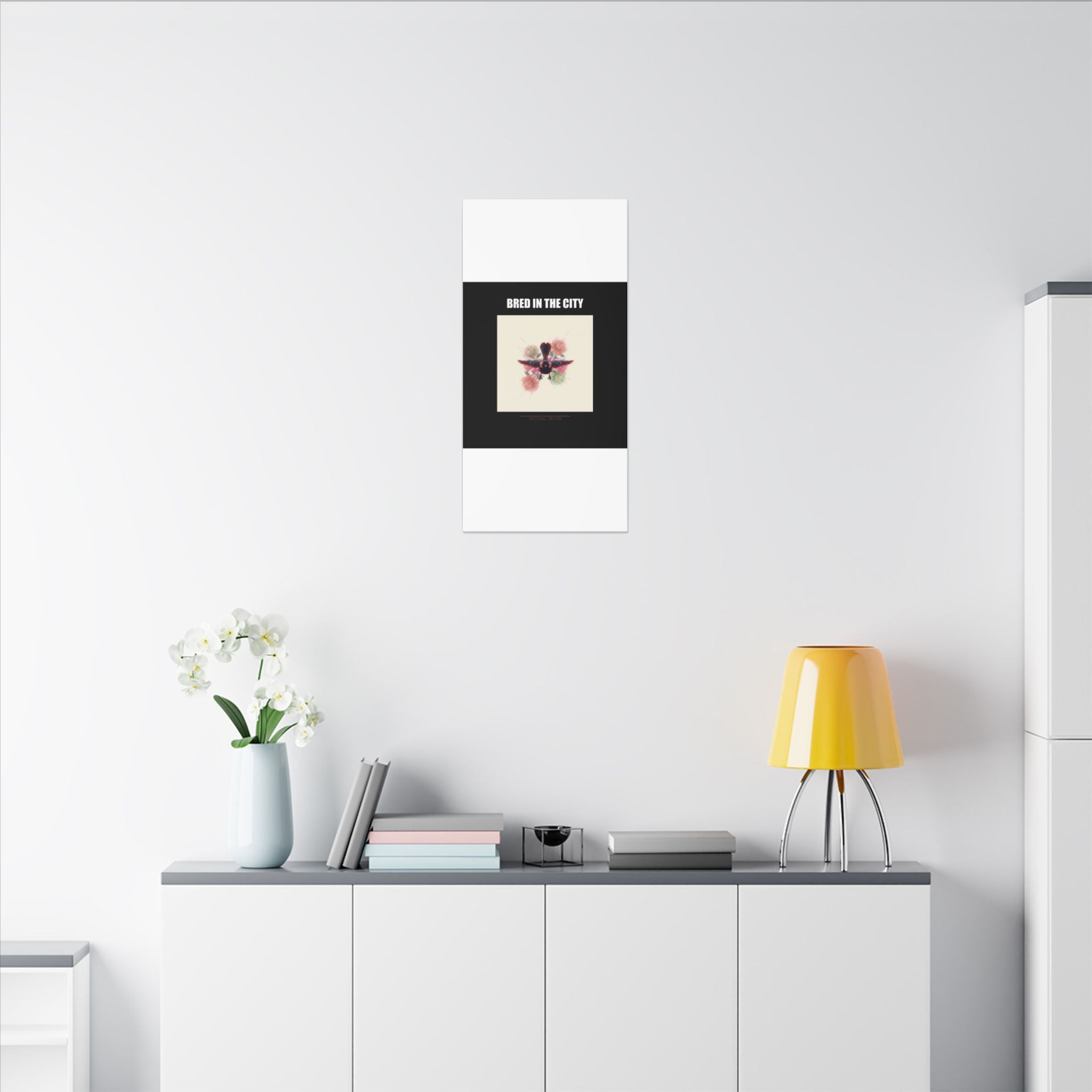 BRED IN THE CITY Flying Bird & Roses Matte Canvas