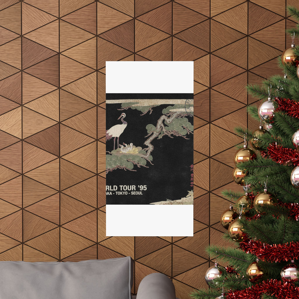 Vintage Bootleg — Crane And Their Young In Their Nest In The Branches Of A Pine-Tree — Matte Poster