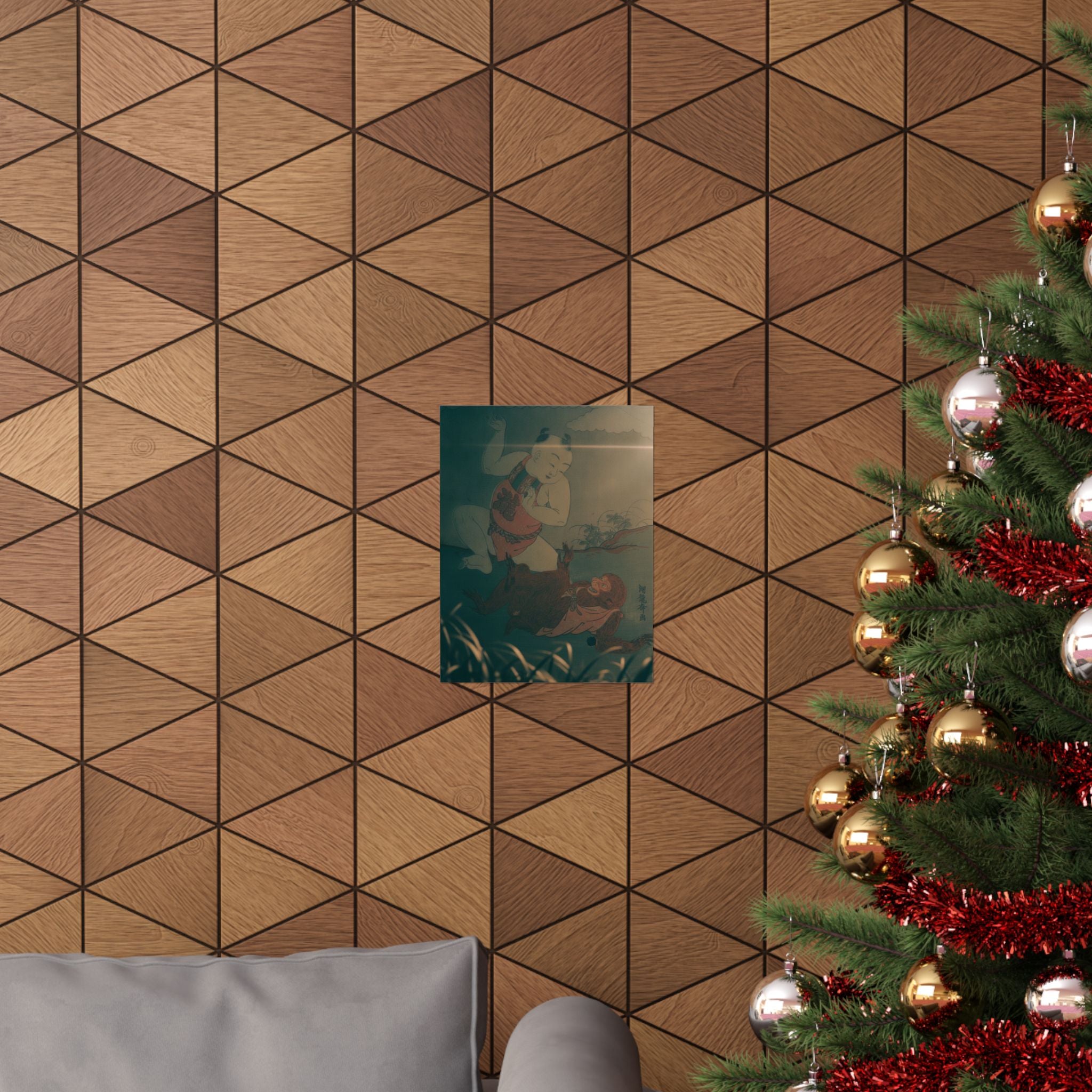 Cinematic — Boy And Monkey Playing — Matte Poster