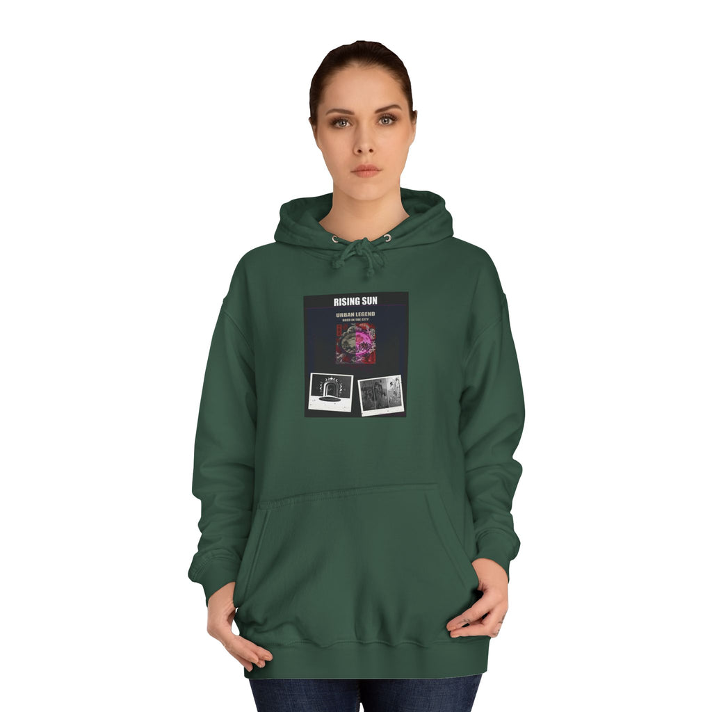 RISING SUN Magenta Night Poster Collage Hoodie