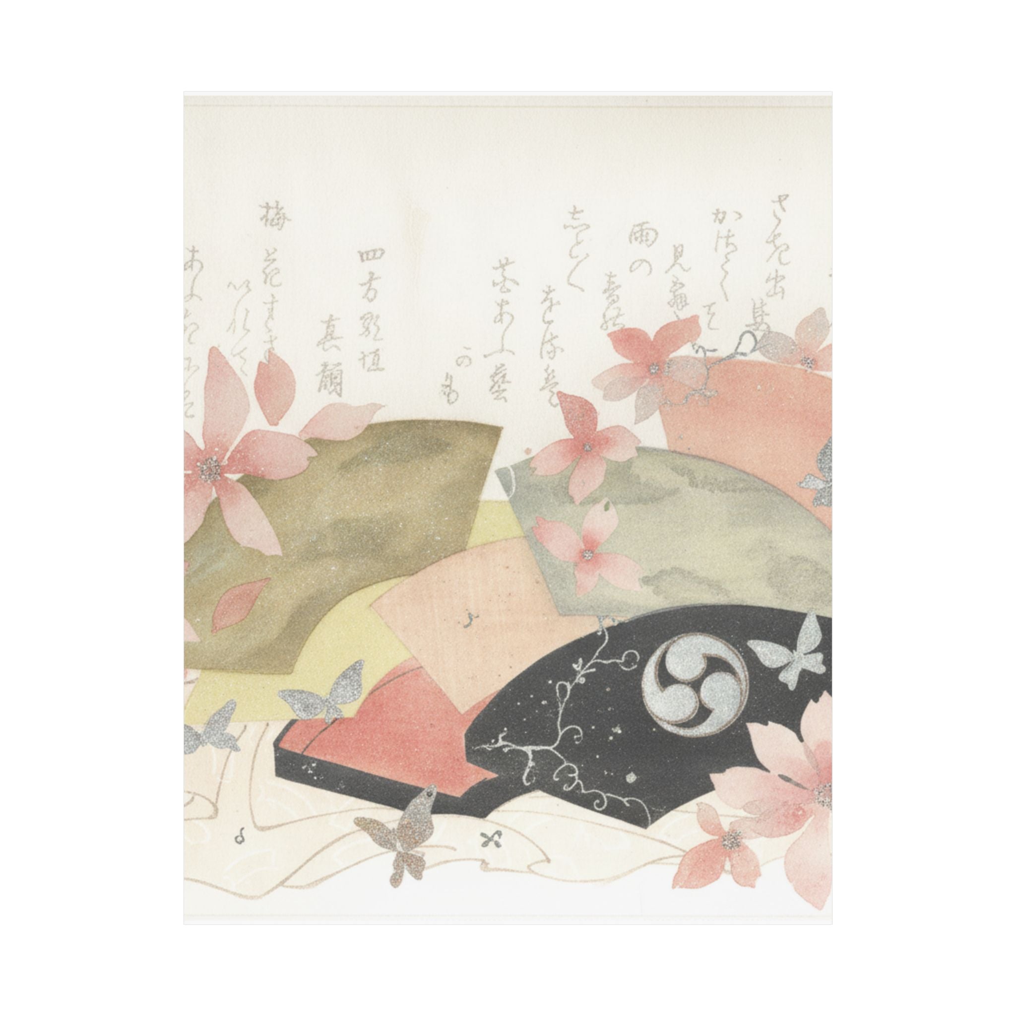 Watercolor — Fan-Box With Fans — Matte Poster
