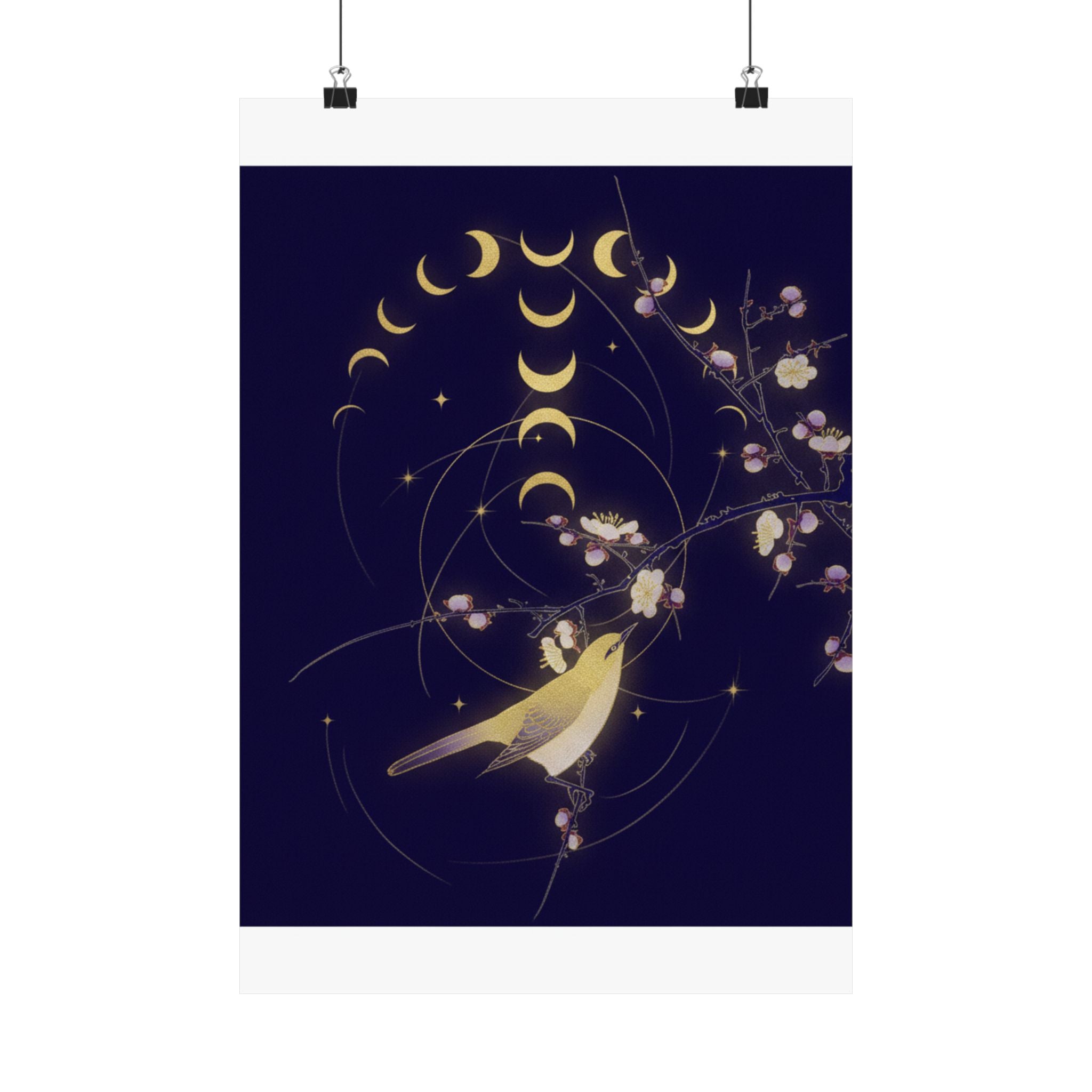 Celestial — New Moon; Nightingale On A Plum Branch — Matte Poster