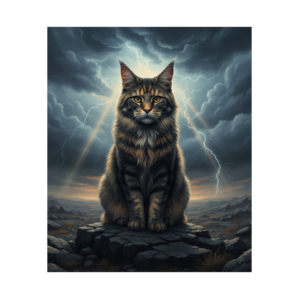 Dramatic Storm — Cat — Matte Poster