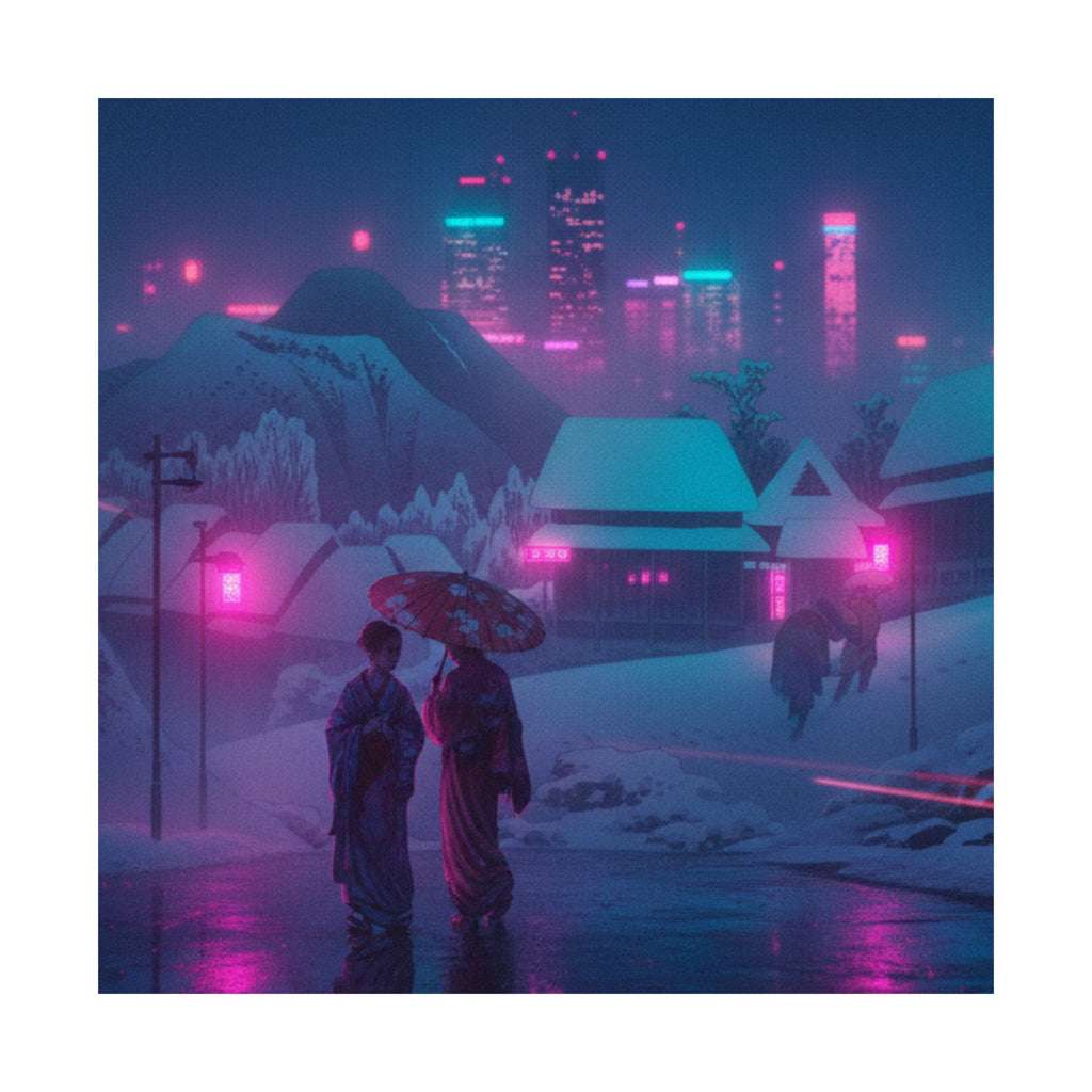 Neon Noir — Evening Snow — Matte Poster