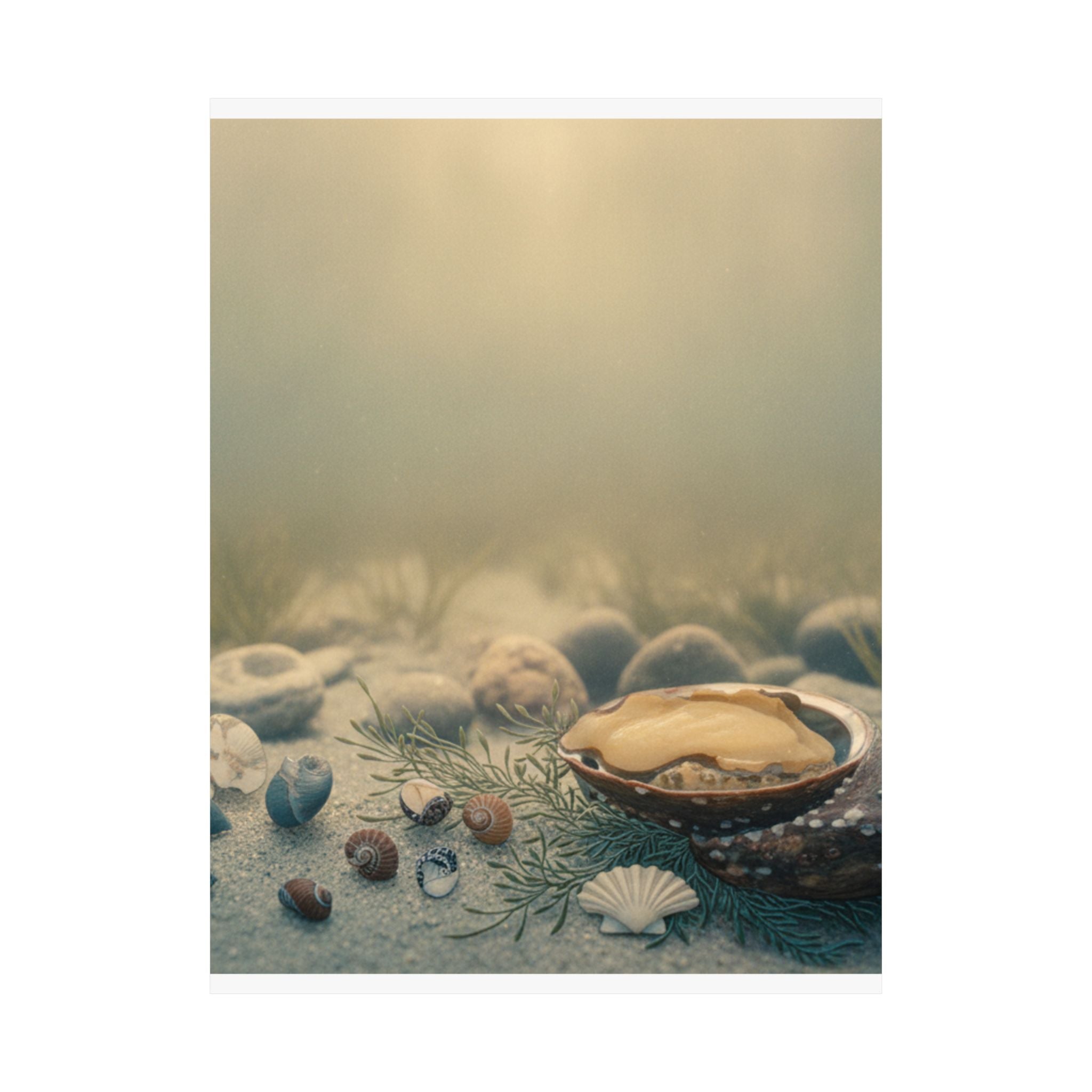 Scenic Nature — Shells Under Water — Matte Poster