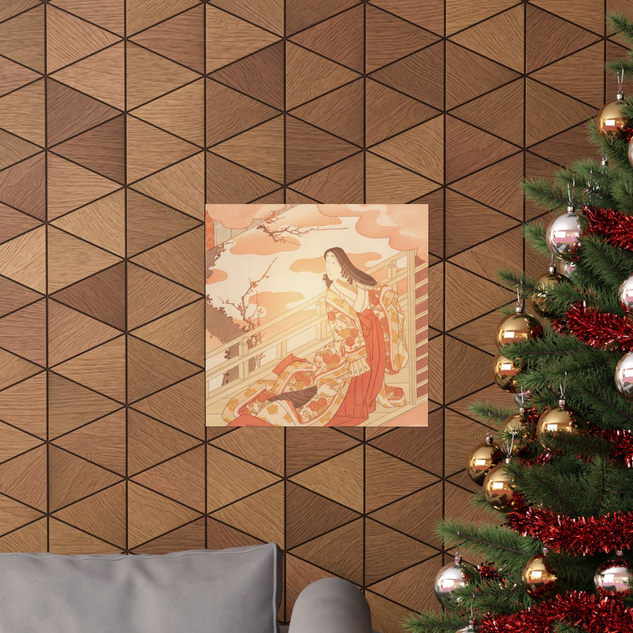 Southern Sunset — Court Lady Praising The Plum Blossom — Matte Poster