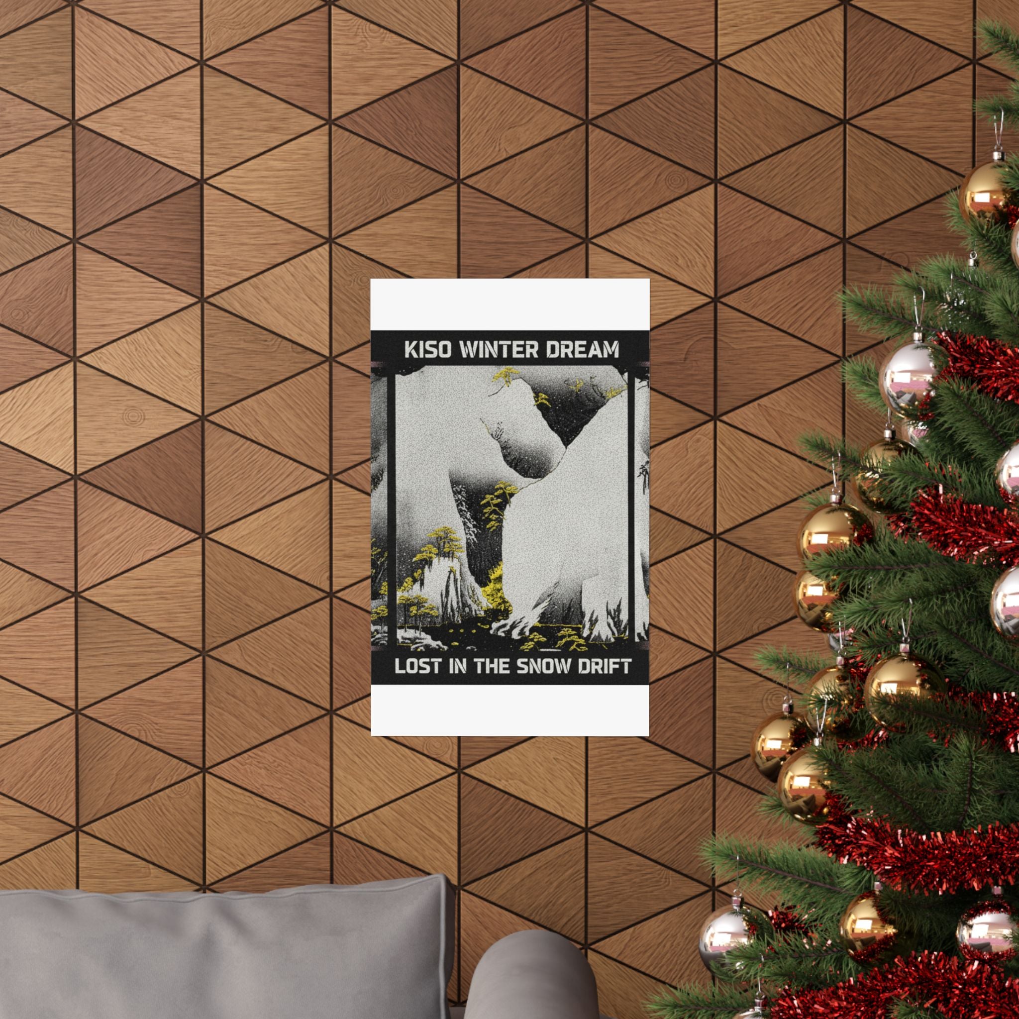 Streetwear Collage — Kiso Gorge In The Snow — Matte Poster