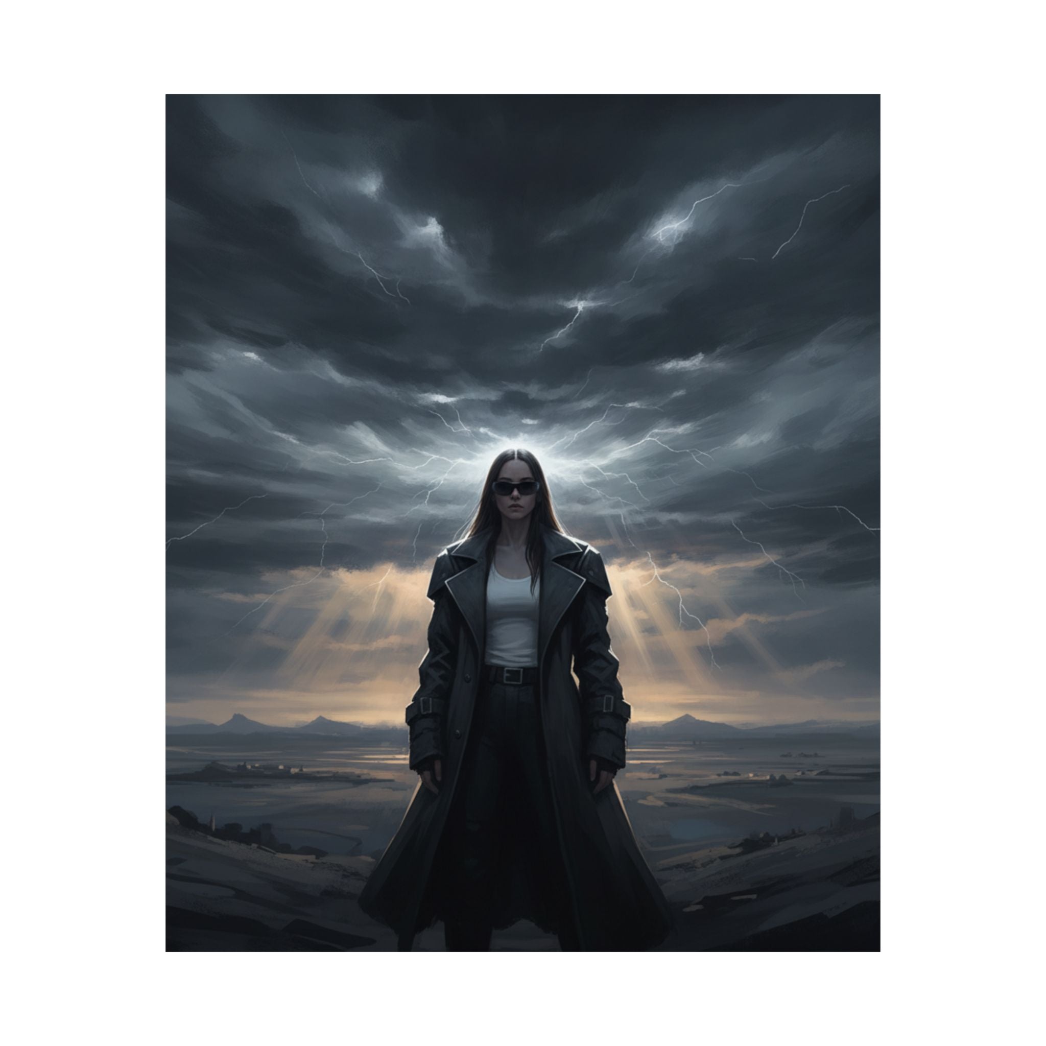 Dramatic Storm — Person — Matte Poster