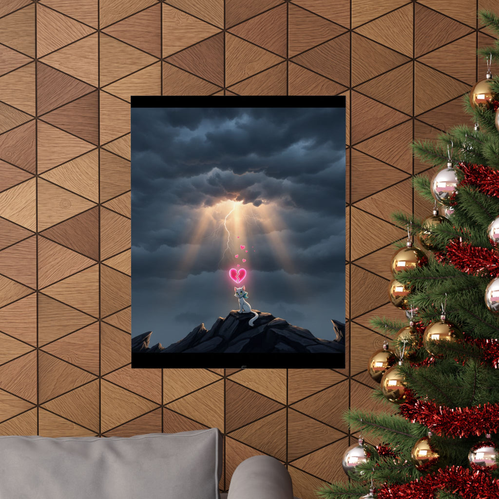 Dramatic Storm — Cat — Matte Poster