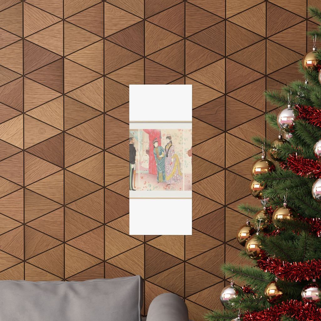 Watercolor — Illustration Of The Empress Visiting A Field Hospital [In Hiroshima] (Yasen Byōi — Matte Poster
