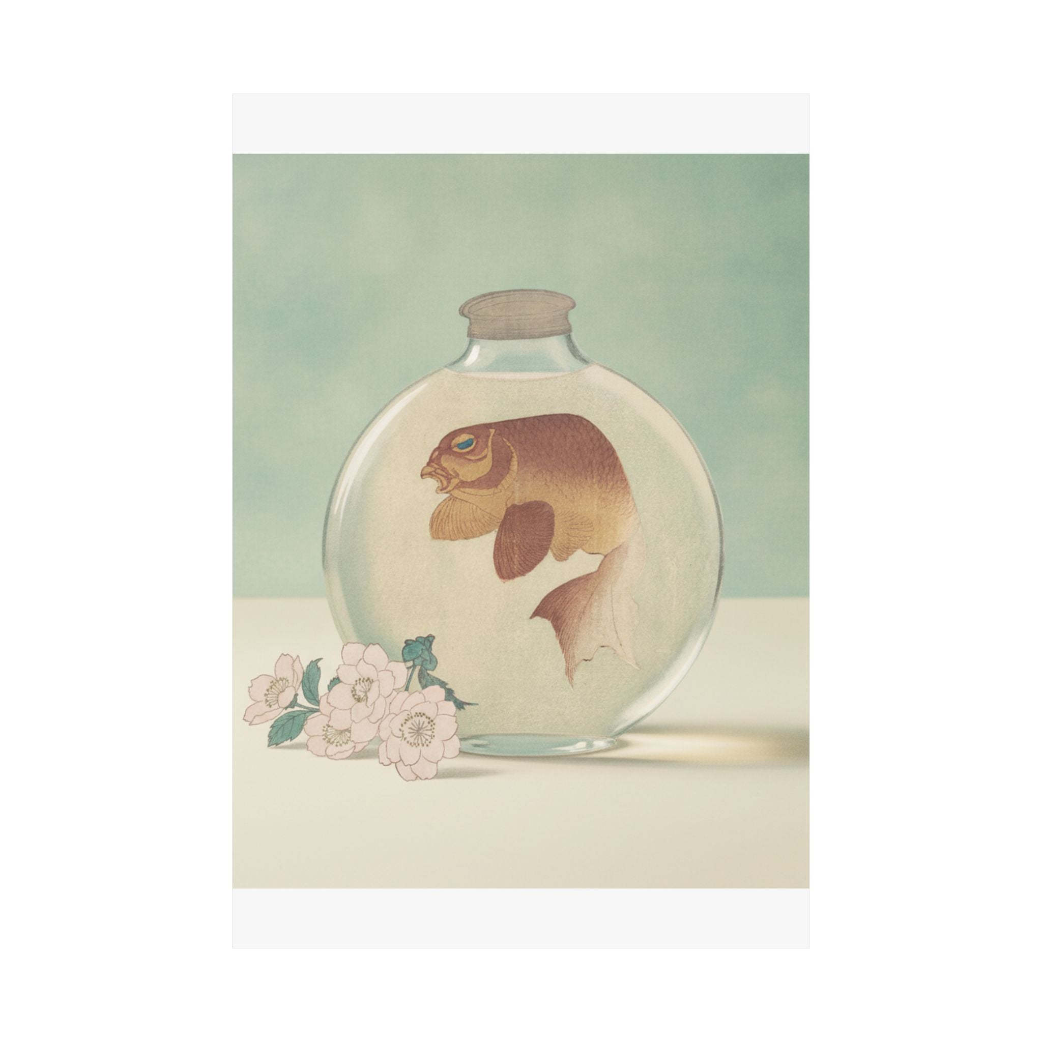 Product Marketing — Gold-Fish In A Glass Bottle — Matte Poster