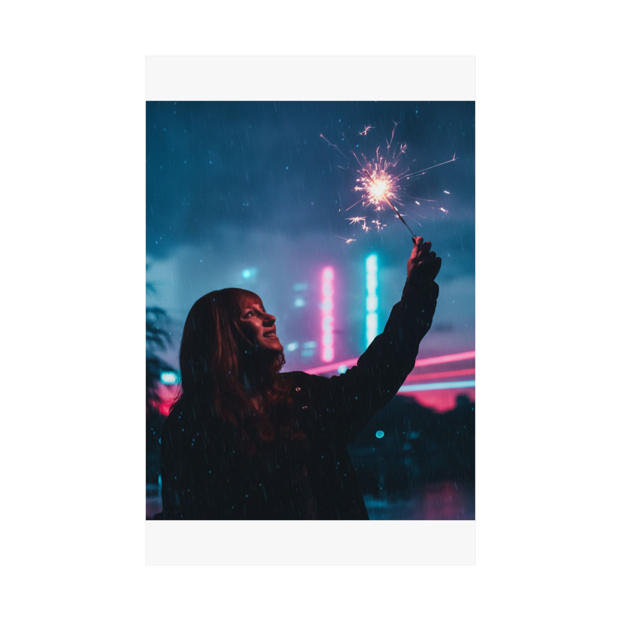 Neon Noir — Person — Matte Poster
