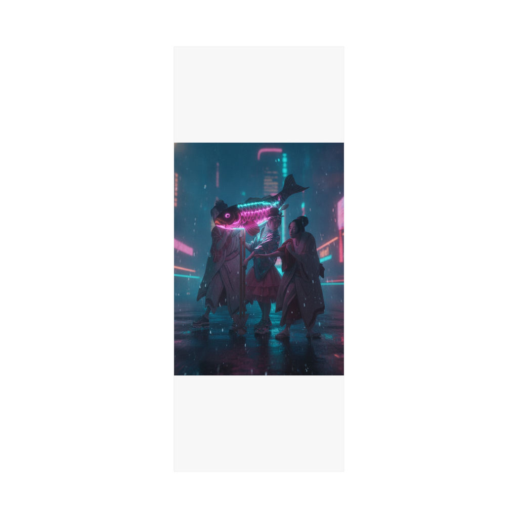 Neon Noir — Lantern Float — Matte Poster