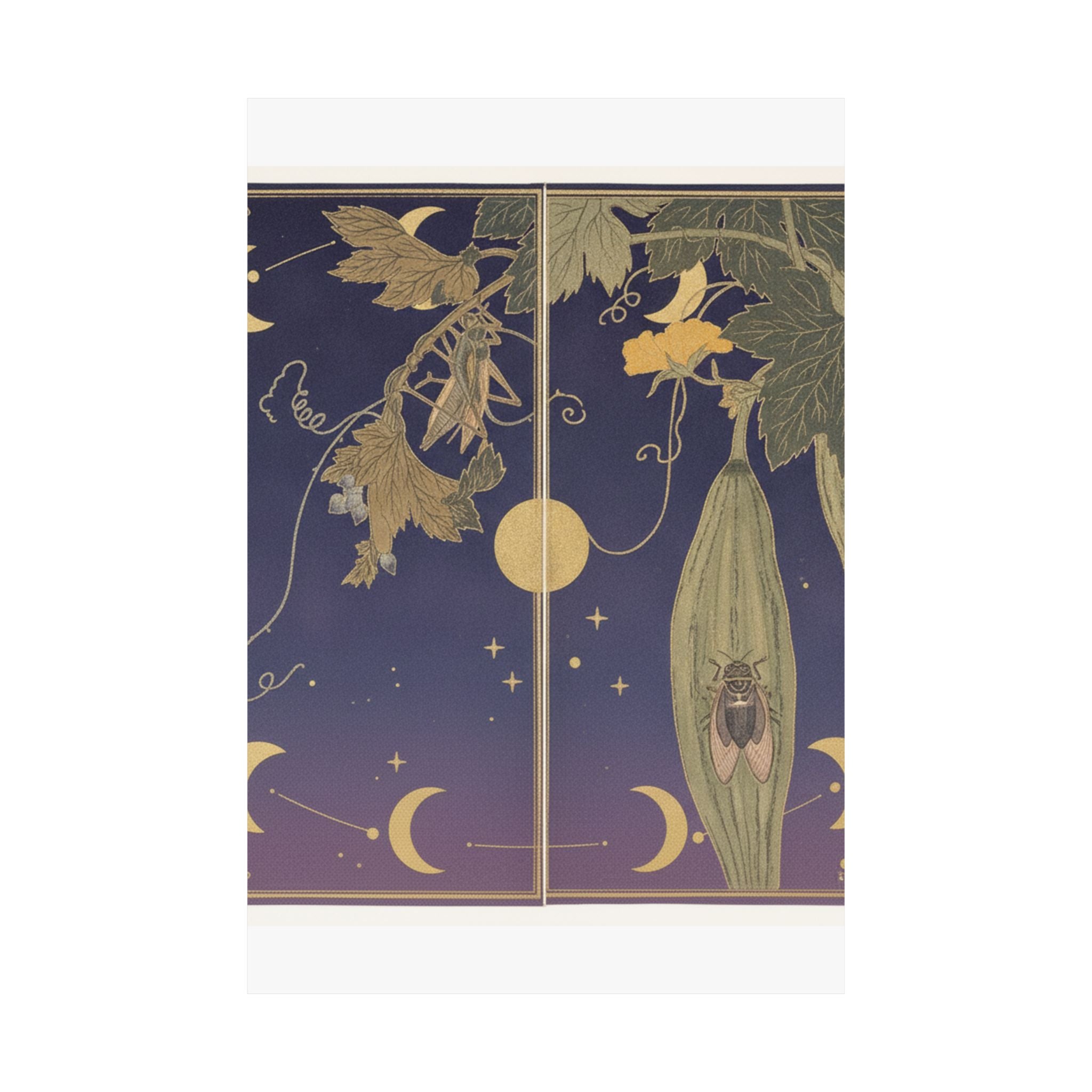 Celestial — Grasshopper (Kirigirisu); Cicada (Semi), From The Picture Book Of Crawling Creat — Matte Poster
