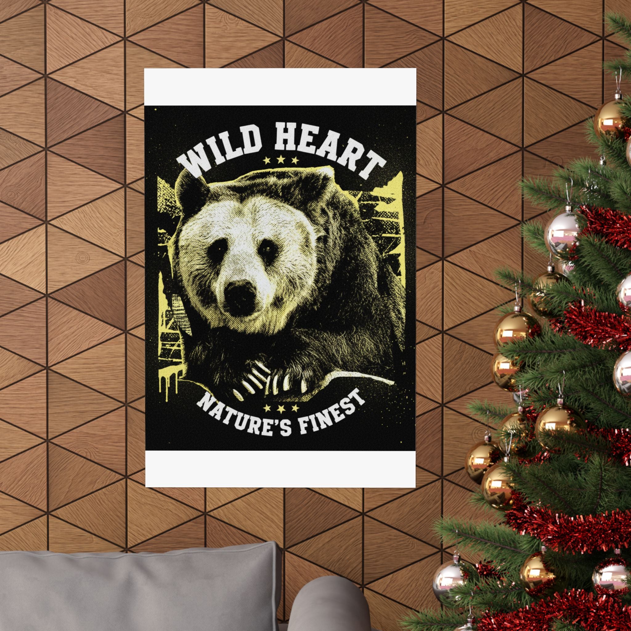 Streetwear Collage — Bear — Matte Poster