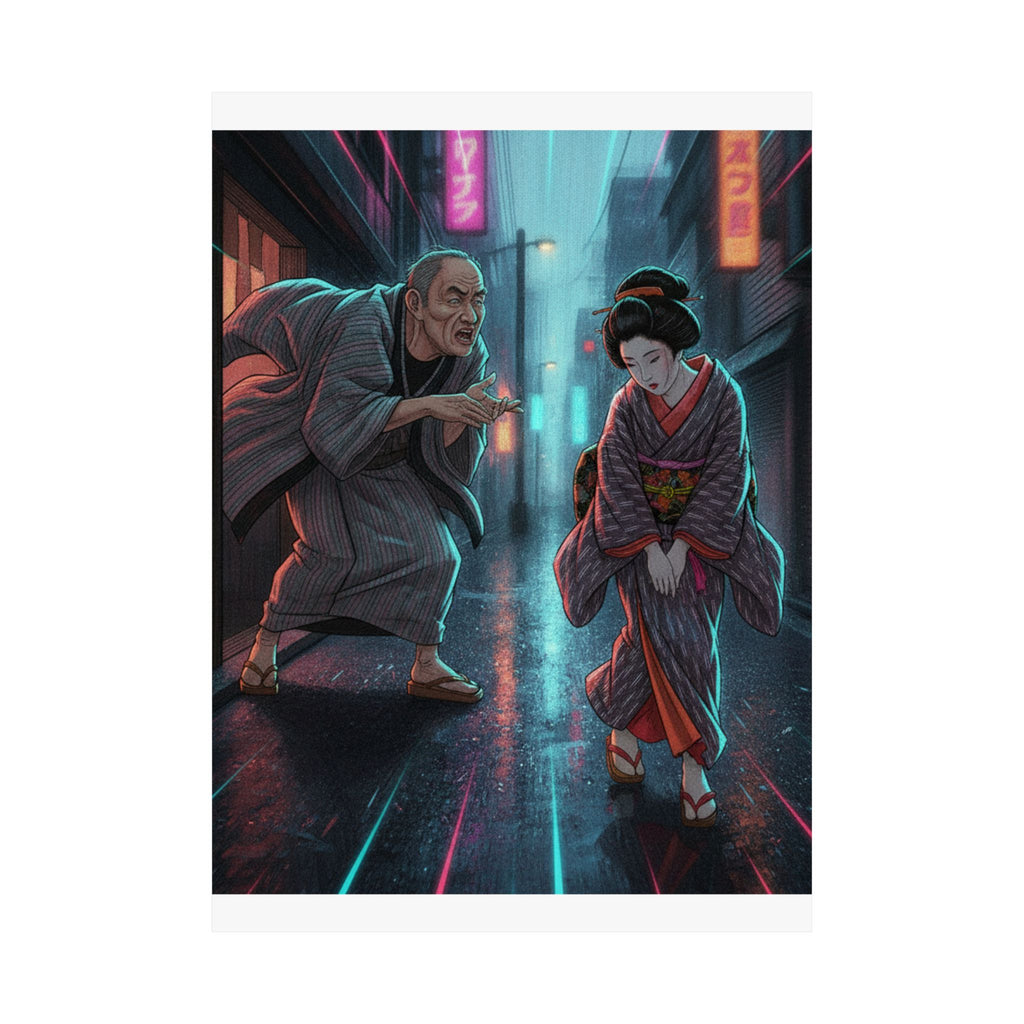 Fast Furious — "A Scolding" (Ochiyo), Illustration From Bugei Kurabu (Literary Club) — Matte Poster