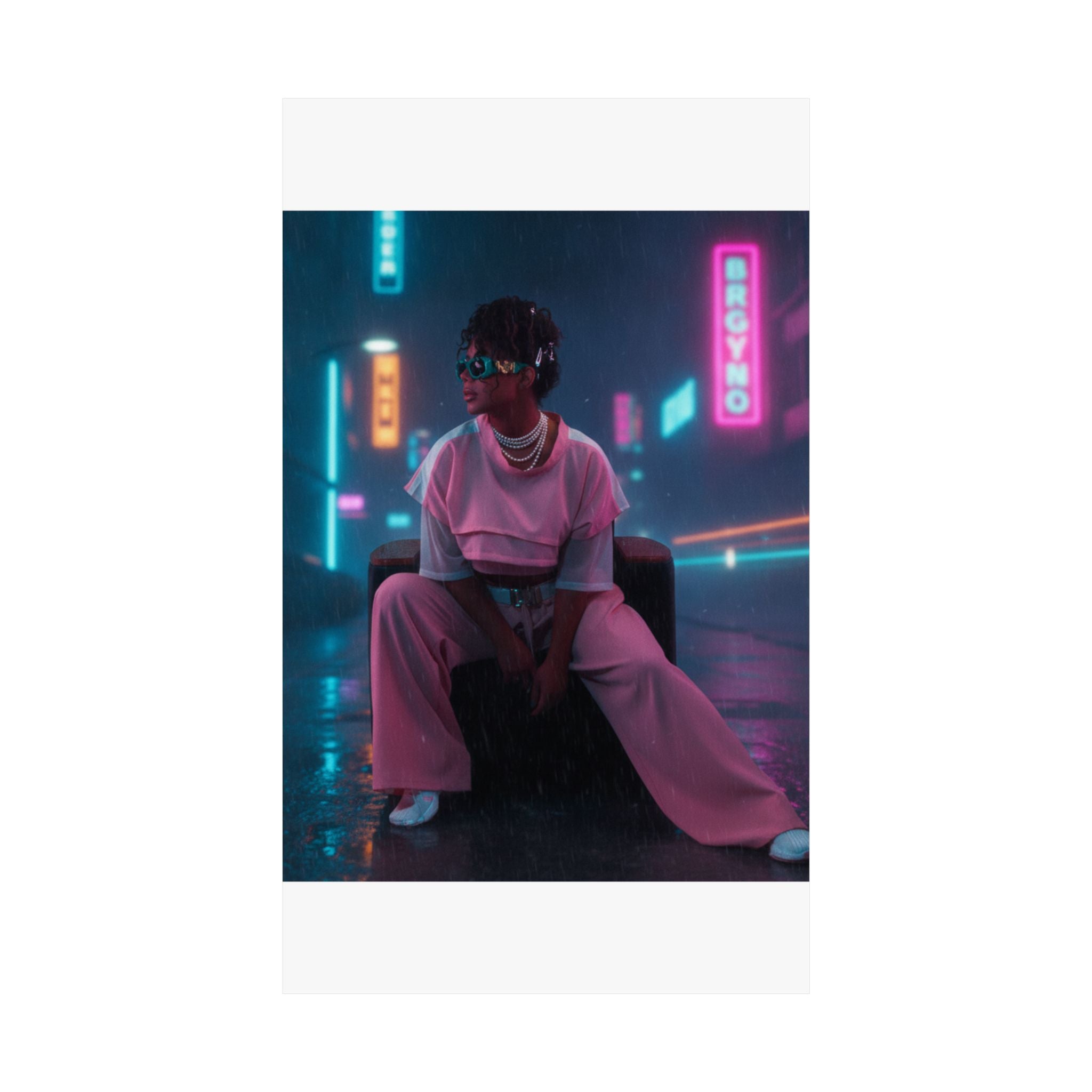 Neon Noir — Person — Matte Poster