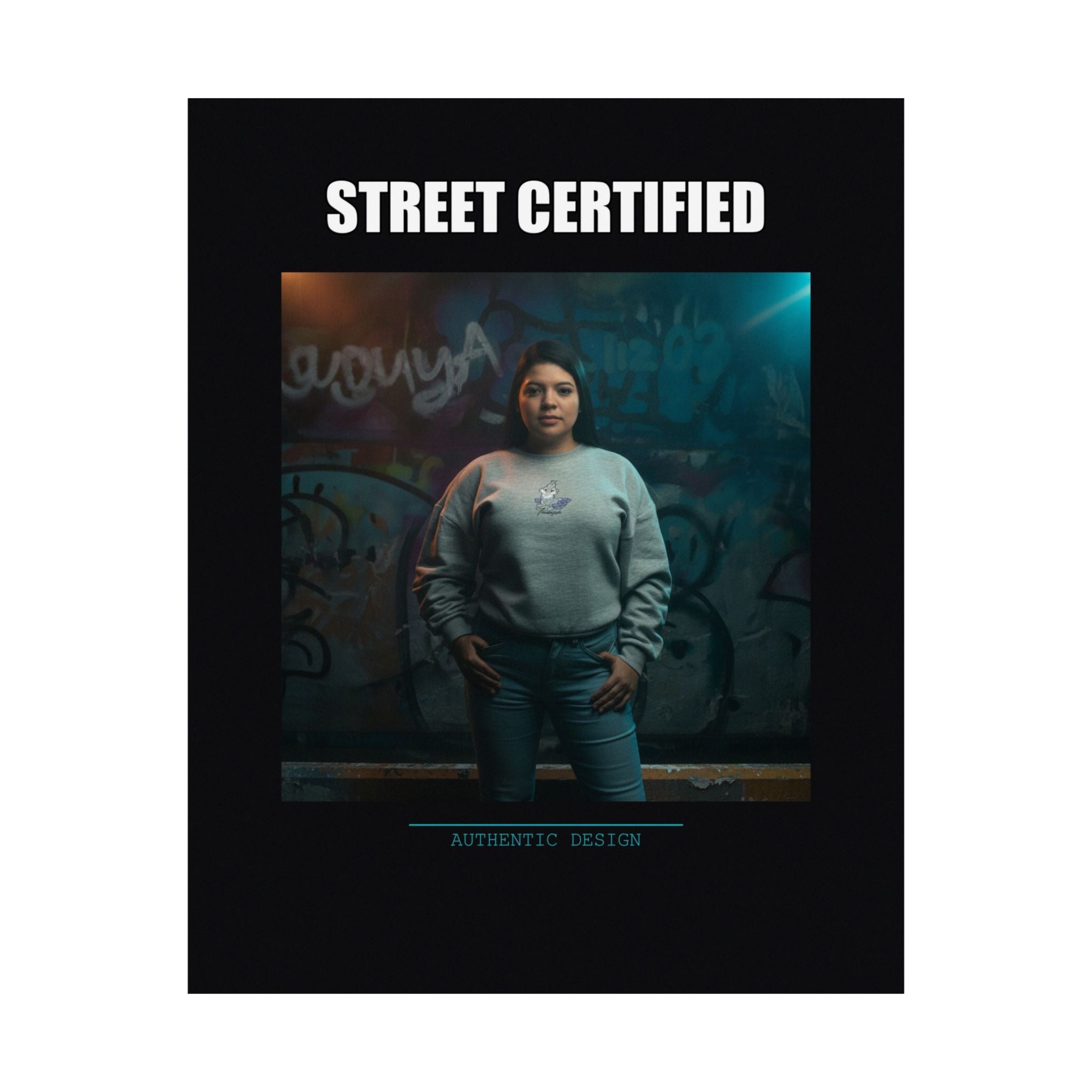 Street Certified Graffiti Wall Portrait Matte Poster