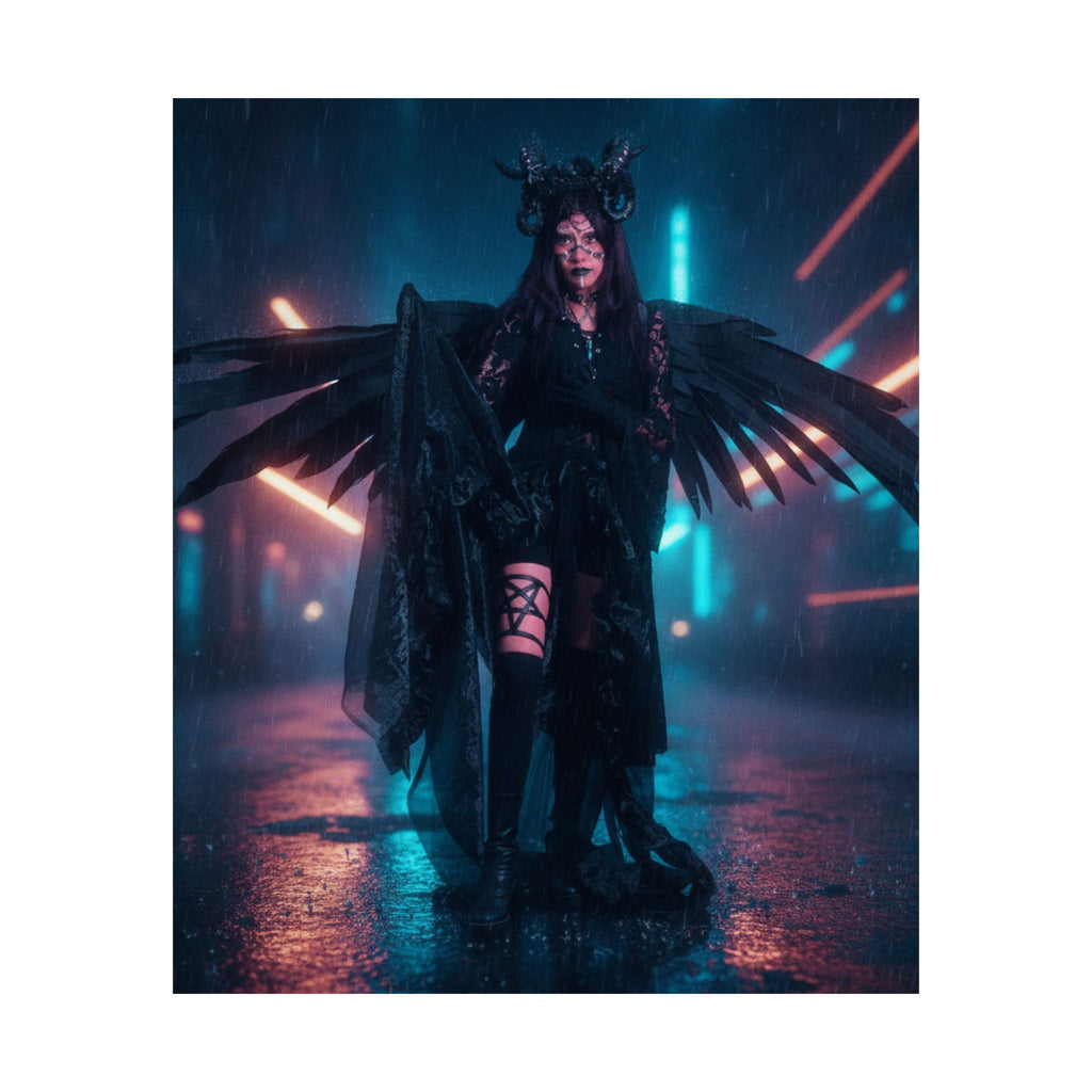 Neon Noir — Person — Matte Poster