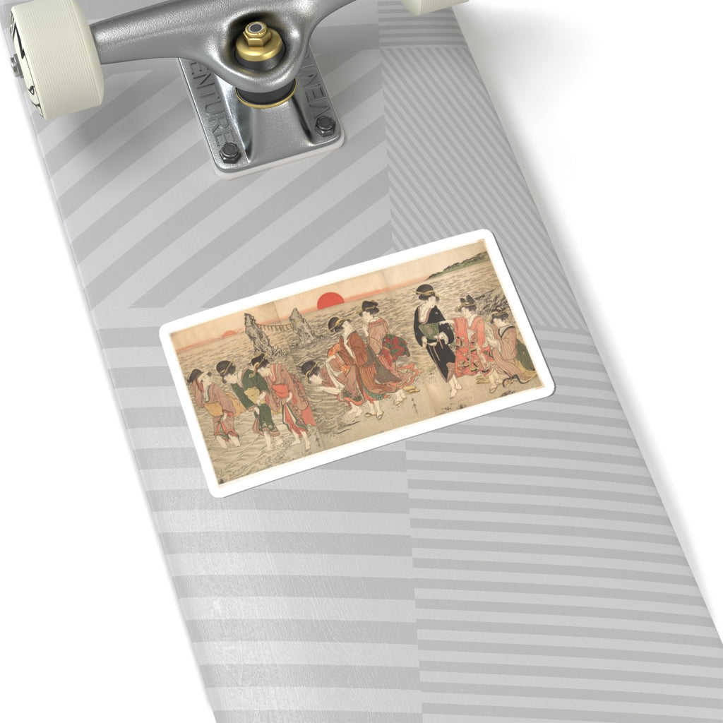 Ecommerce Main — Women Worshipping The Rising Sun Between The Twin Rocks At Ise — Kiss-Cut Sticker