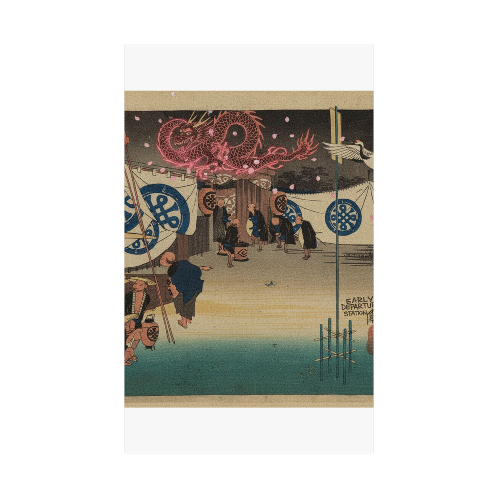 Japanese Street — Station Forty-Eight: Seki, Early Departure From The Headquarters Inn, From The F — Matte Poster