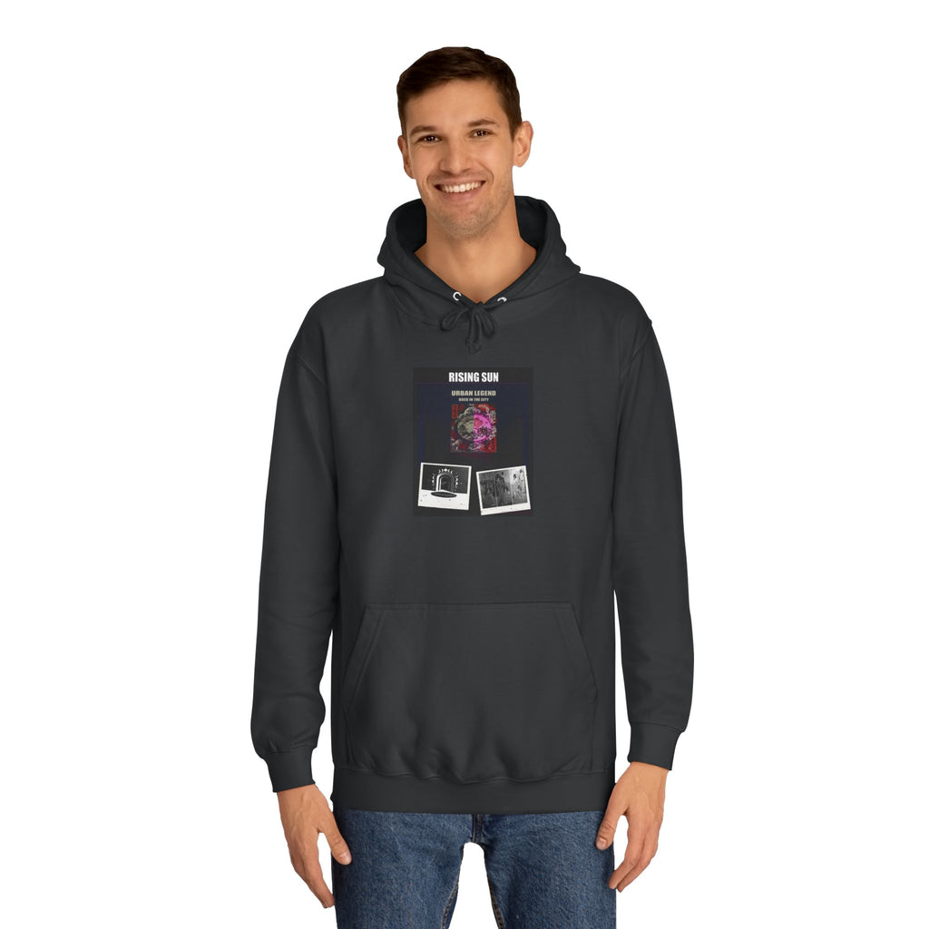 RISING SUN Magenta Night Poster Collage Hoodie