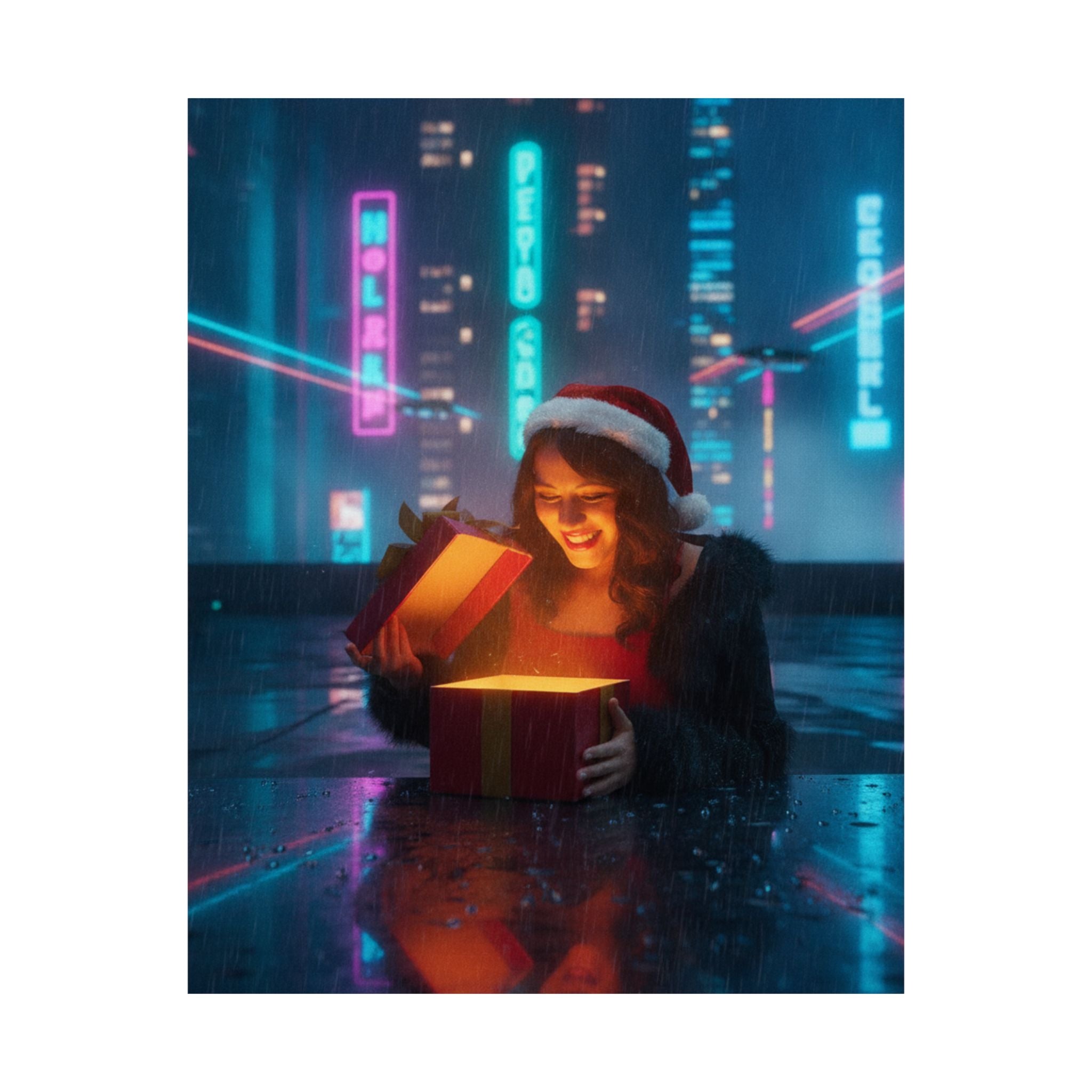 Neon Noir — Person — Matte Poster