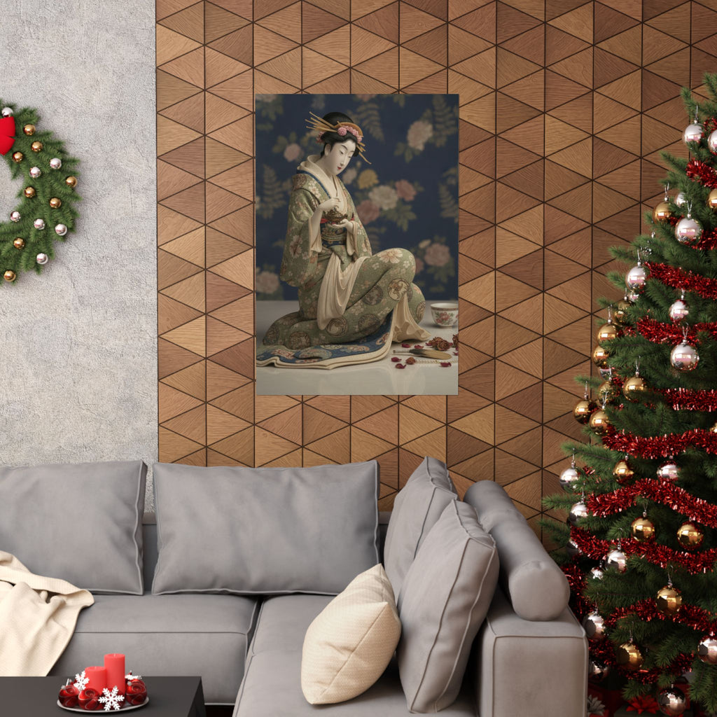 Product Marketing — Konosato Of Takeya Seated, Holding An Incense Burner — Matte Poster