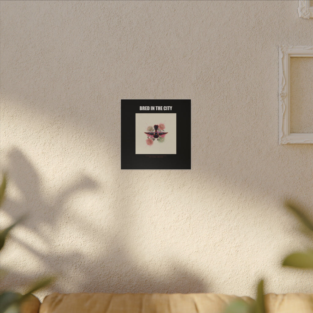 BRED IN THE CITY Flying Bird & Roses Matte Canvas