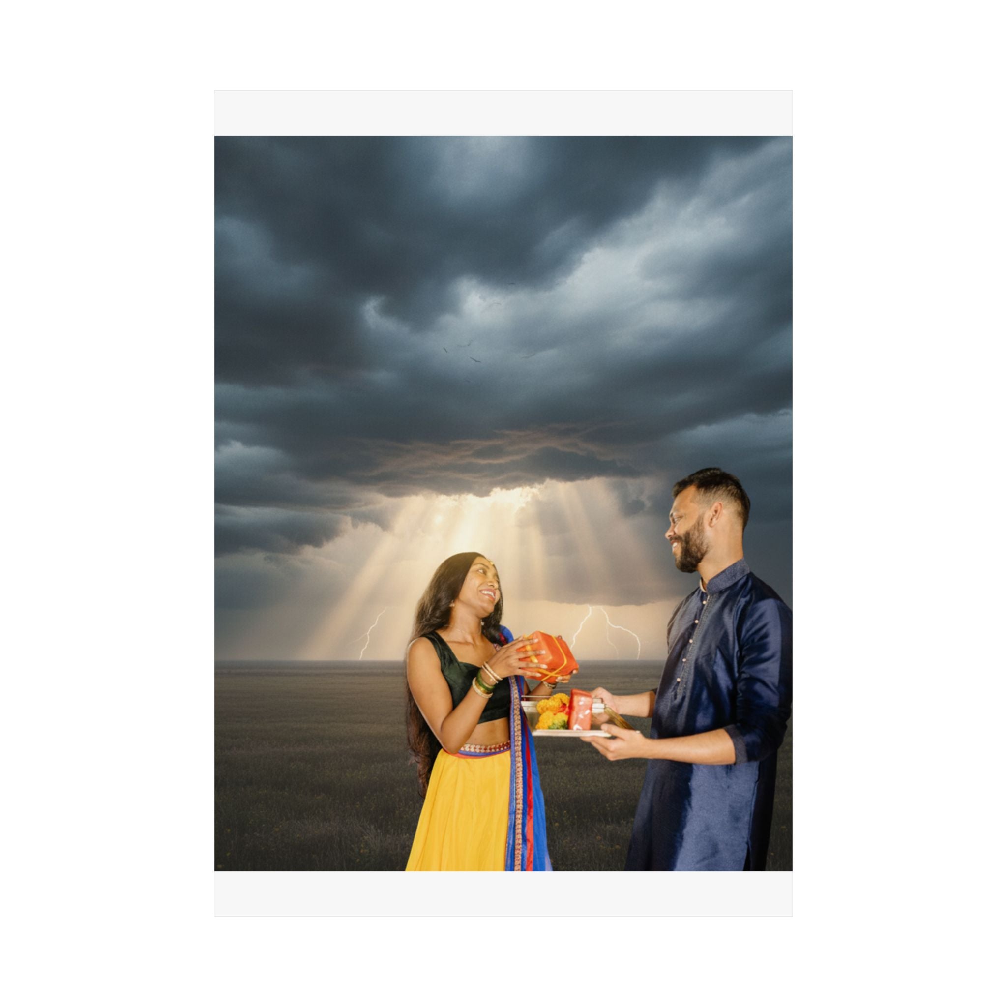 Dramatic Storm — Person — Matte Poster