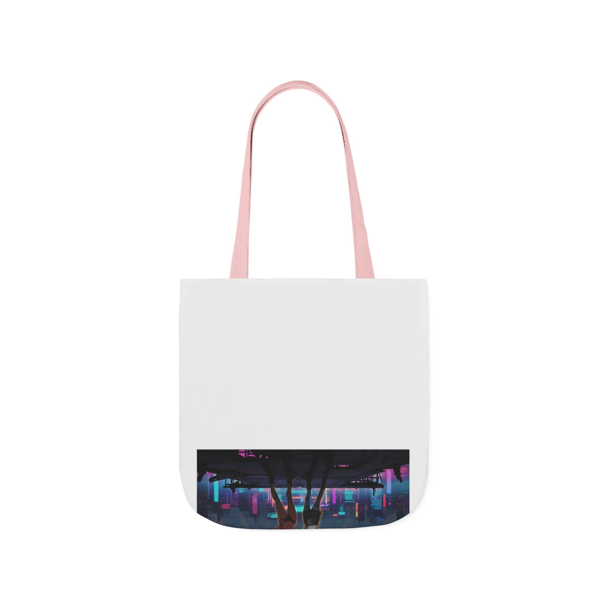 Anime Girls Under Lightning Storm Canvas Tote Bag
