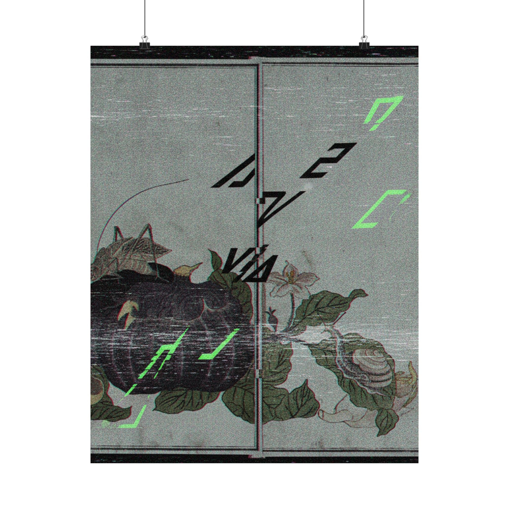 Glitch Culture — Land Snail (Katatsumuri); Giant Katydid (Kutsuwamushi), From The Picture Book Of — Matte Poster