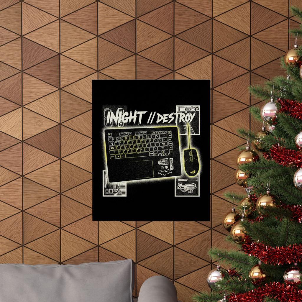 Streetwear Collage — Keyboard — Matte Poster