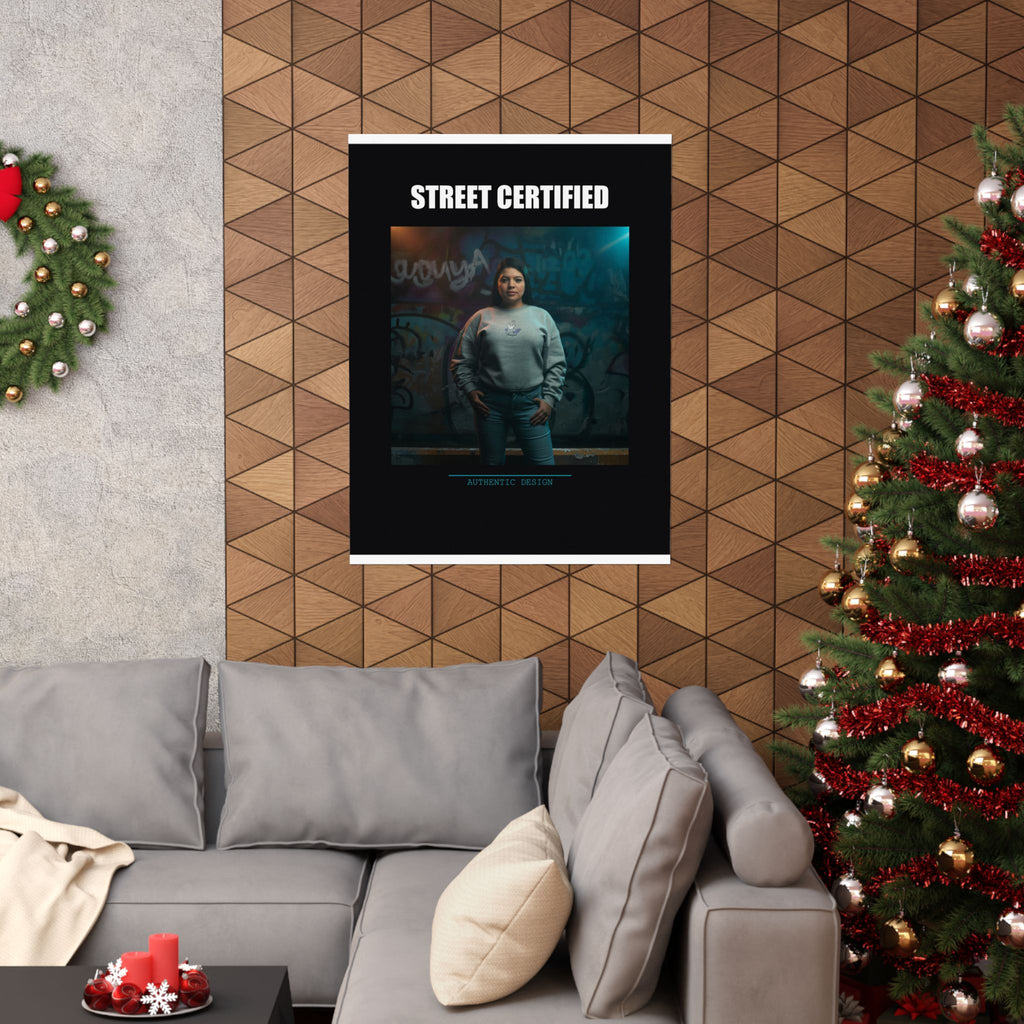 Street Certified Graffiti Wall Portrait Matte Poster
