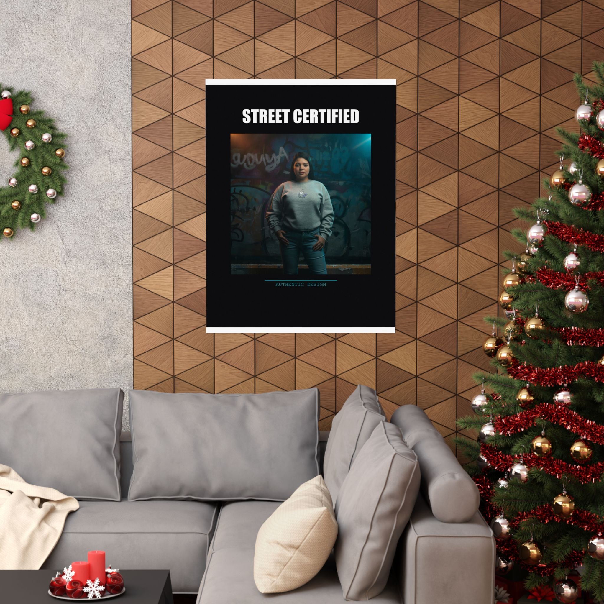 Street Certified Graffiti Wall Portrait Matte Poster