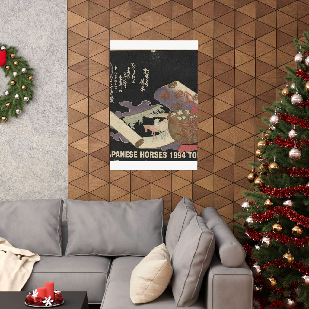 Vintage Bootleg — Scroll Painting Of Horse — Matte Poster