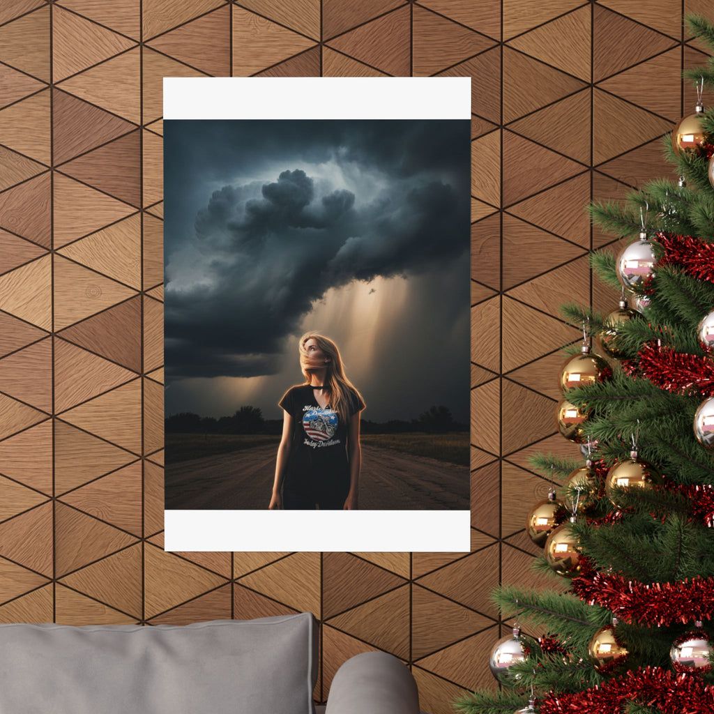 Dramatic Storm — Person — Matte Poster