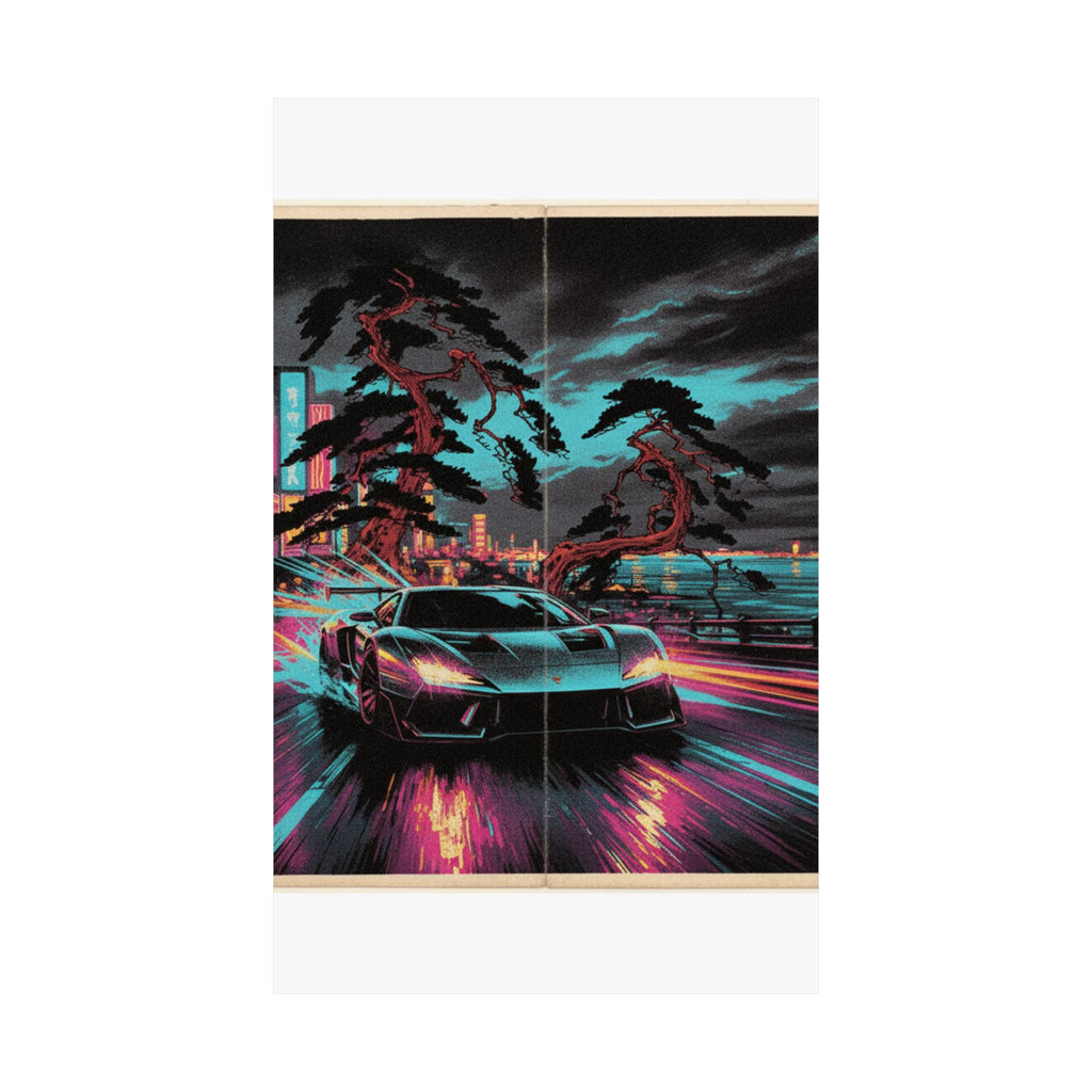 Fast Furious — Shinagawa Hakkei Zaka — Matte Poster