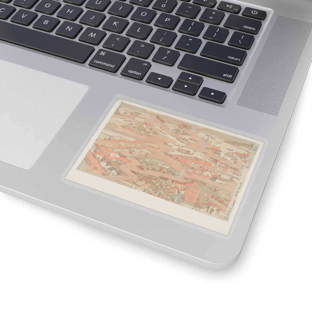 Watercolor — Edo Hakkei No Zu — Kiss-Cut Sticker