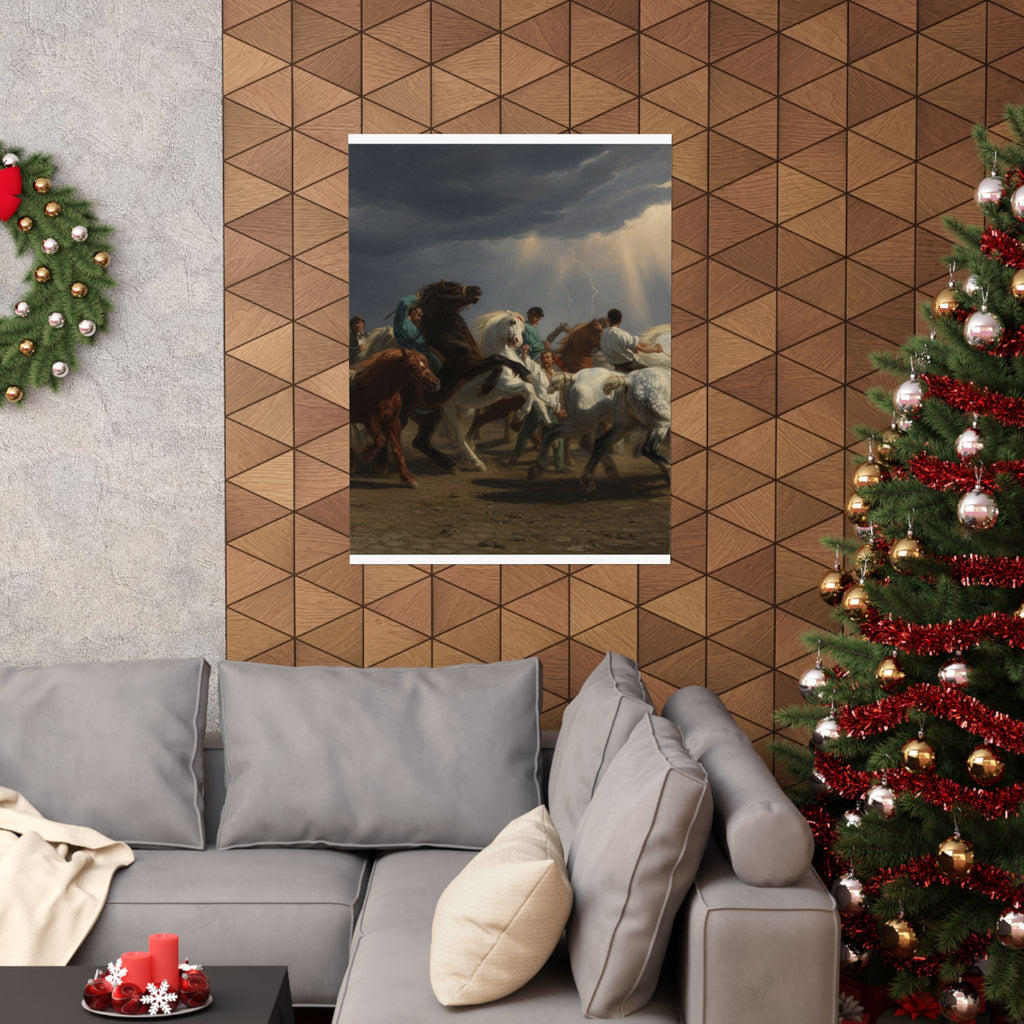 Dramatic Storm — Horse — Matte Poster