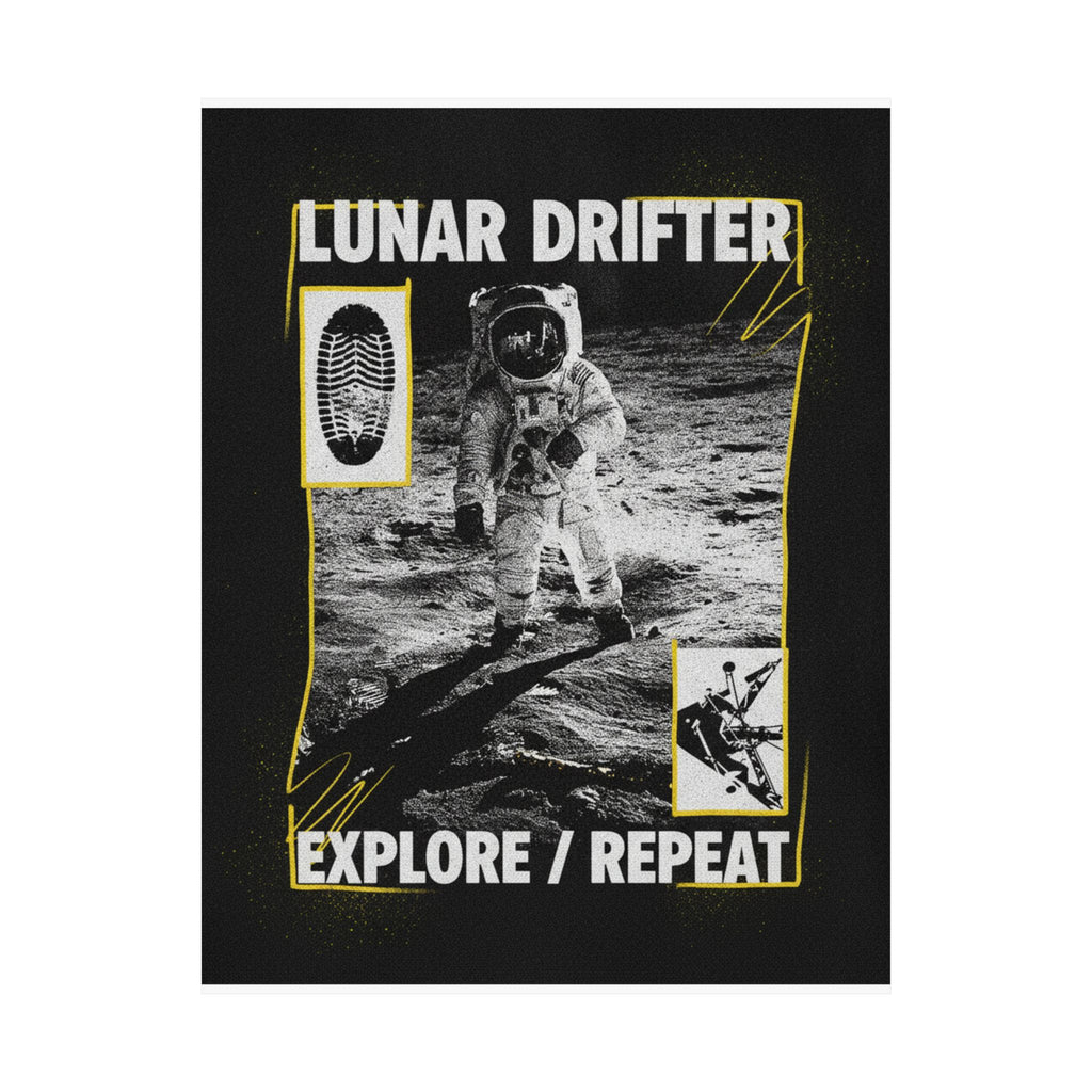 Lunar Drifter Explore / Repeat Astronaut Streetwear Poster