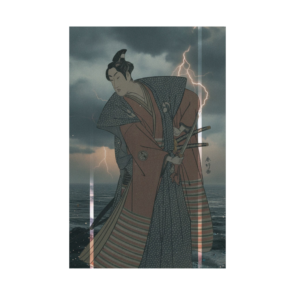 Dramatic Storm — The Third Segawa Kikunojo In The Role Of Oboshi Rikiya — Matte Poster