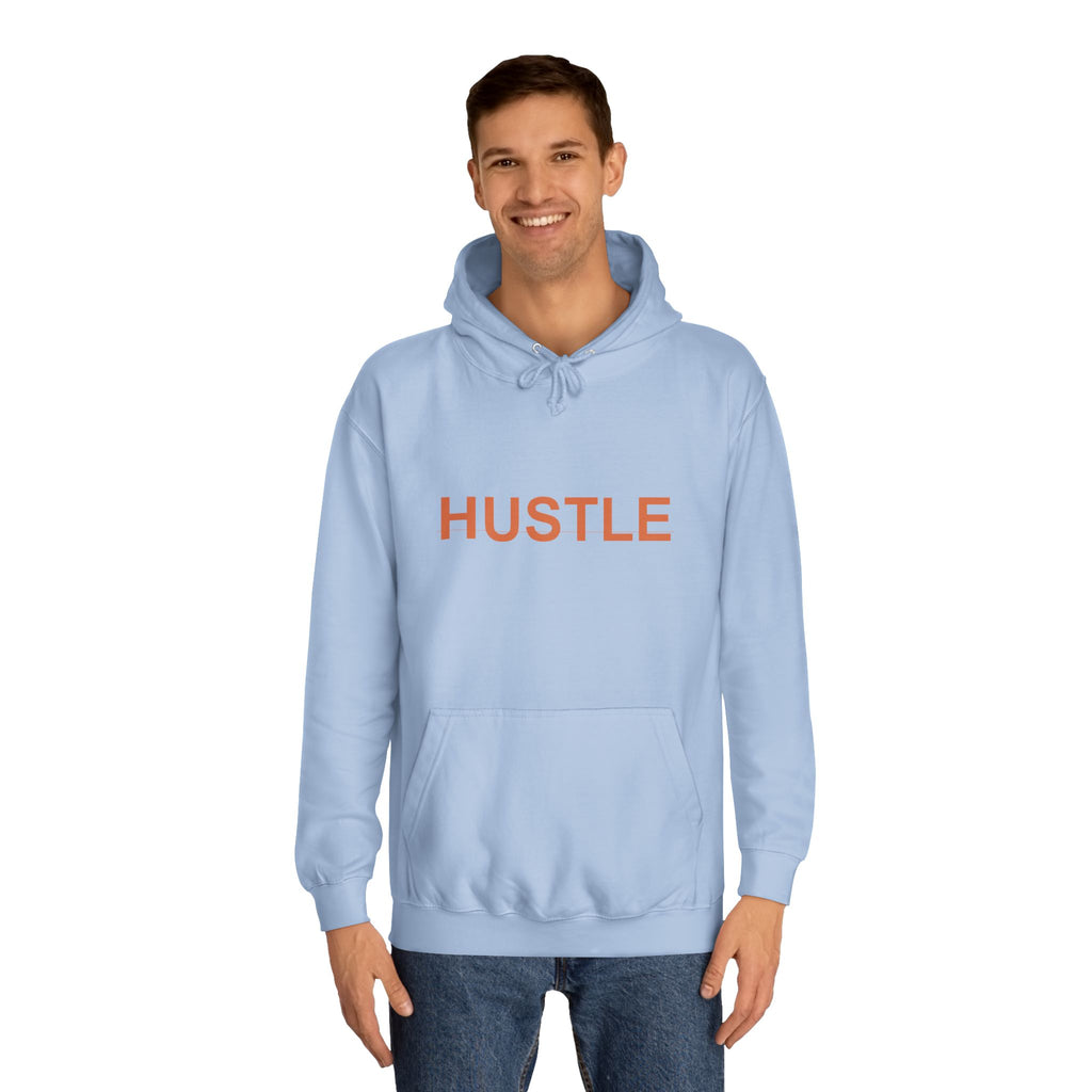 HUSTLE Bold Rust Lettering Pullover Hoodie