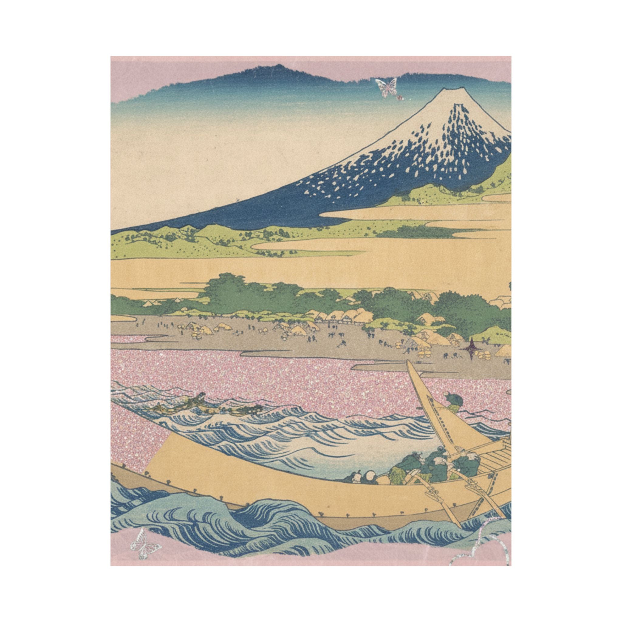 Scenic Nature — Tago Bay Near Ejiri On The Tōkaidō (Tōkaidō Ejiri Tago No Ura Ryaku Zu), From Th — Matte Poster