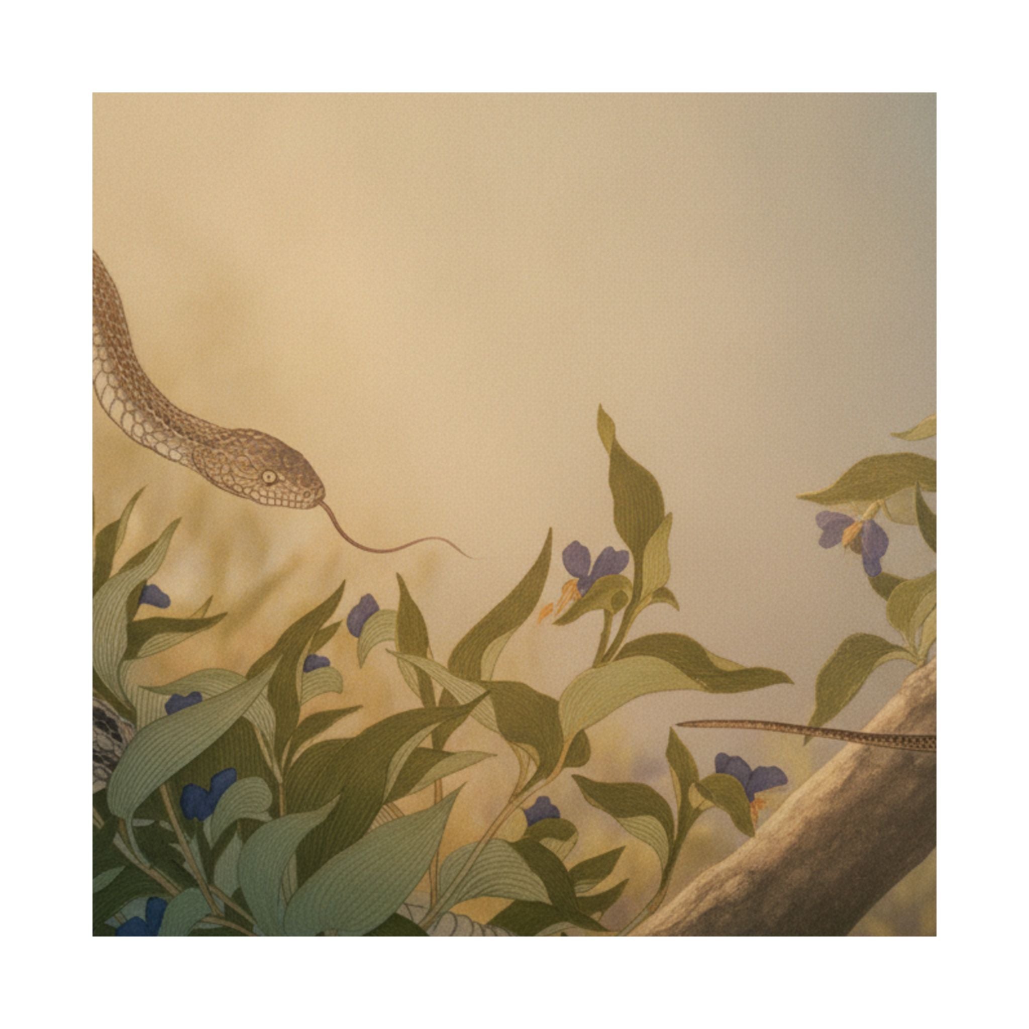 Scenic Nature — Rat Snake (Hebi); Lizard Or Skink (Tokage), From The Picture Book Of Crawling Cr — Matte Poster